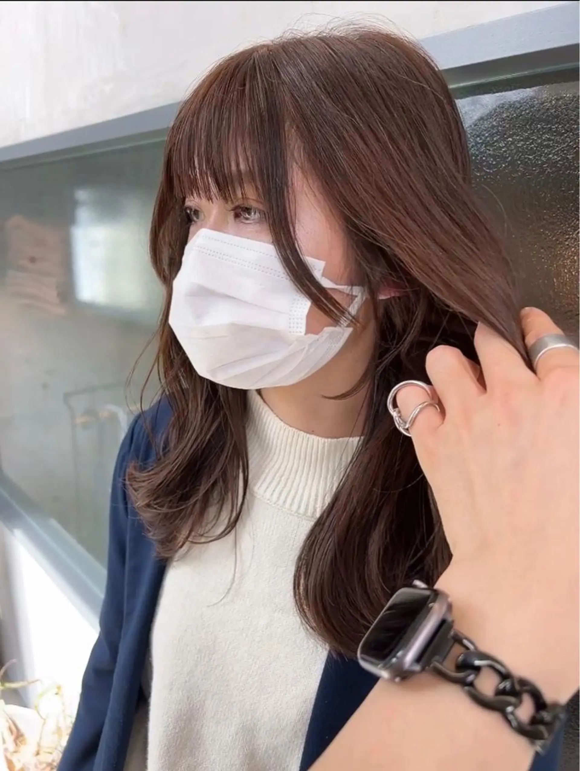 ロング カラー ロングレイヤー ベージュカラー レイヤーカット ロング カット ヘアカラー トリートメント 誰より丁寧なカット/ 小林輝/レイヤーのヘアスタイル