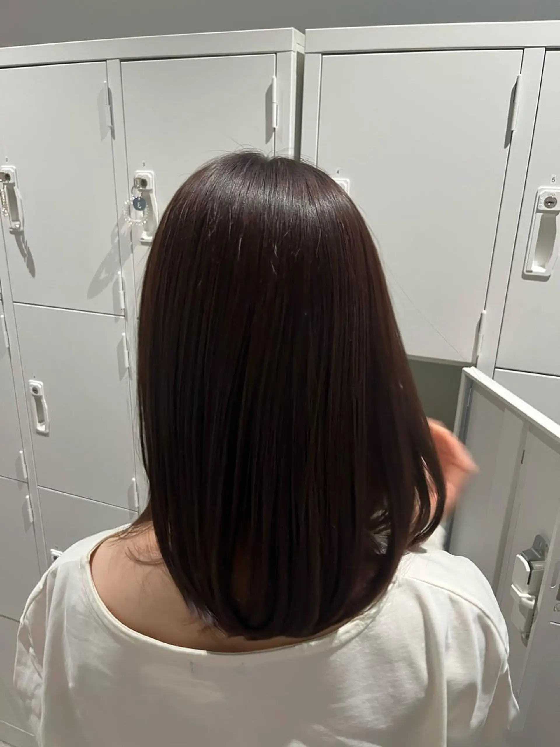 セミロング トリートメント 酸熱トリートメント マンツーマン 縮毛矯正/マユコのヘアスタイル