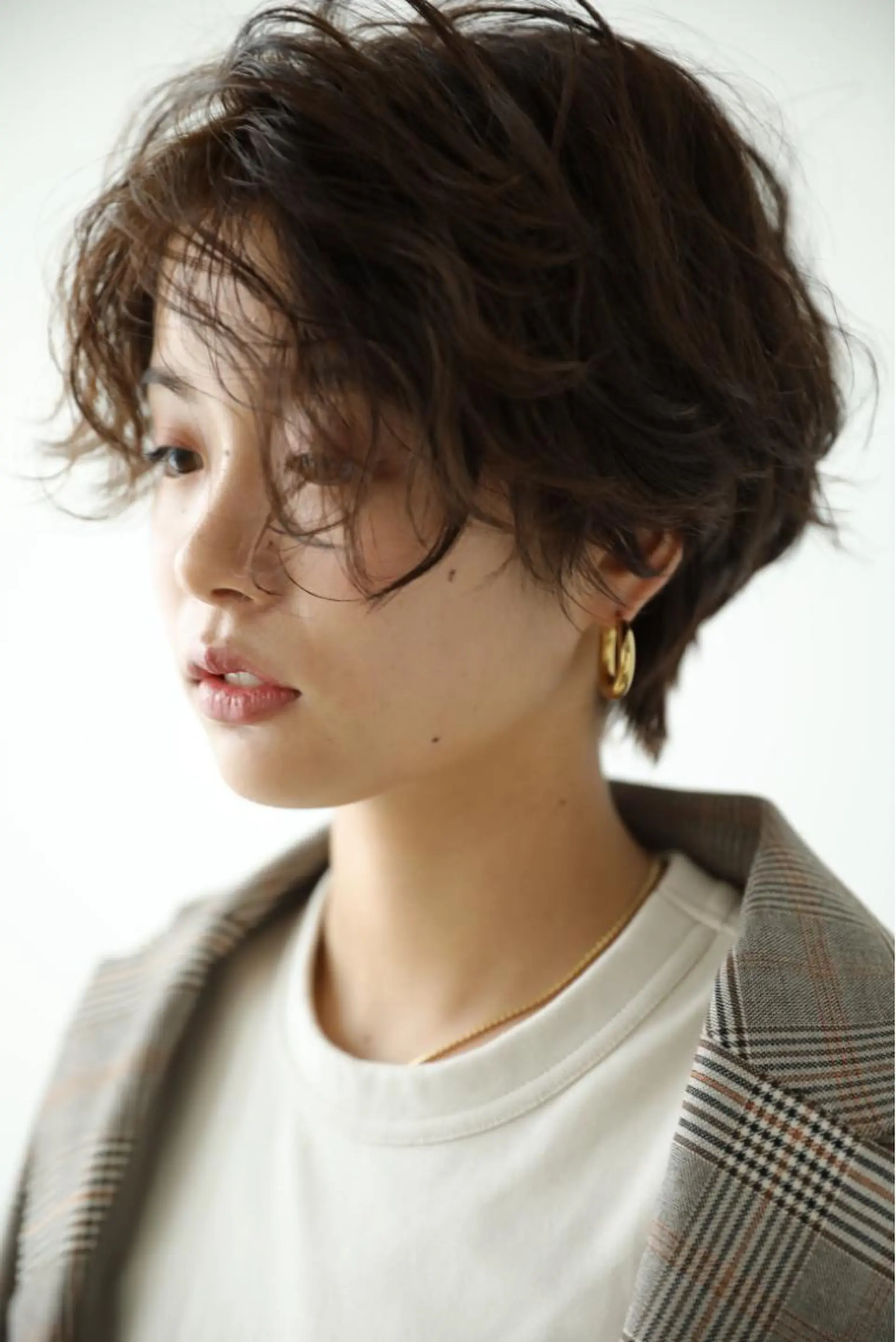 ショート カラー パーマ ヘアアレンジ マツエク・マツパ SUZUNO🤎ボブ レイヤー🫧顔周りのヘアスタイル