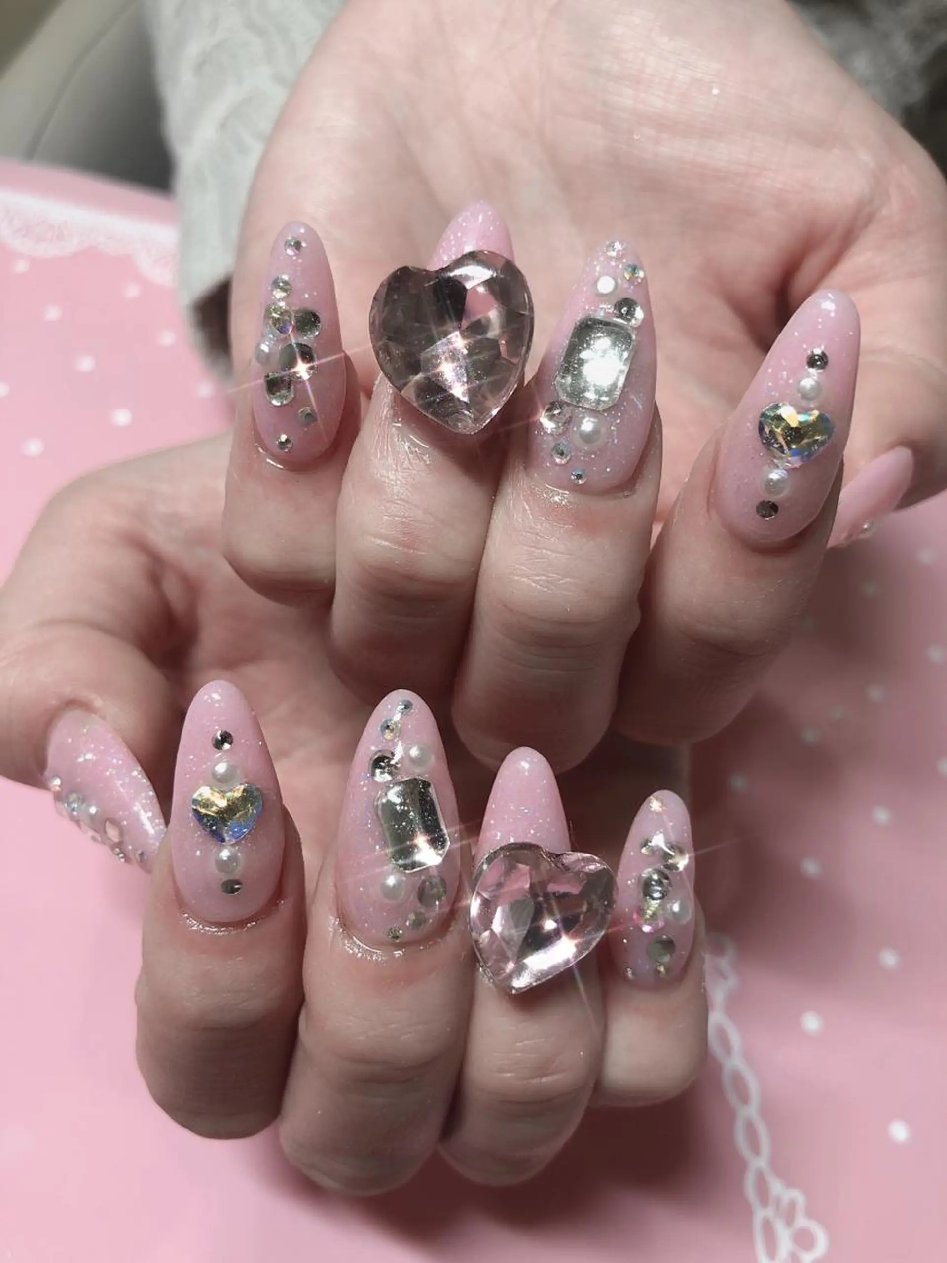 ミディアム ネイル ハンドネイル 《LB》ラブリエ Nail&eyeのマツエク・マツパデザイン