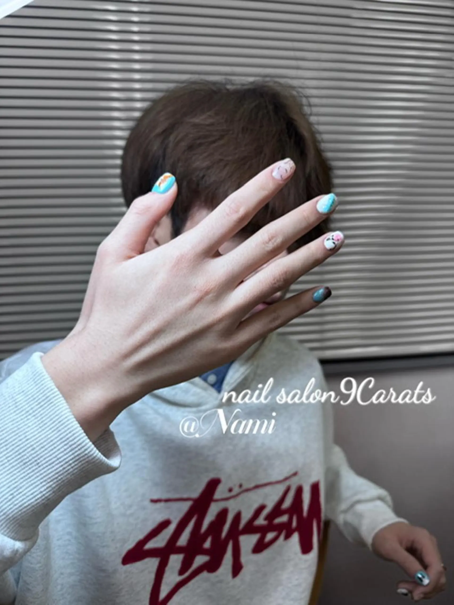 ネイル アートネイル メンズネイル 持ち込み ハンドネイル ネイルサロン 9Carats神田のネイルデザイン