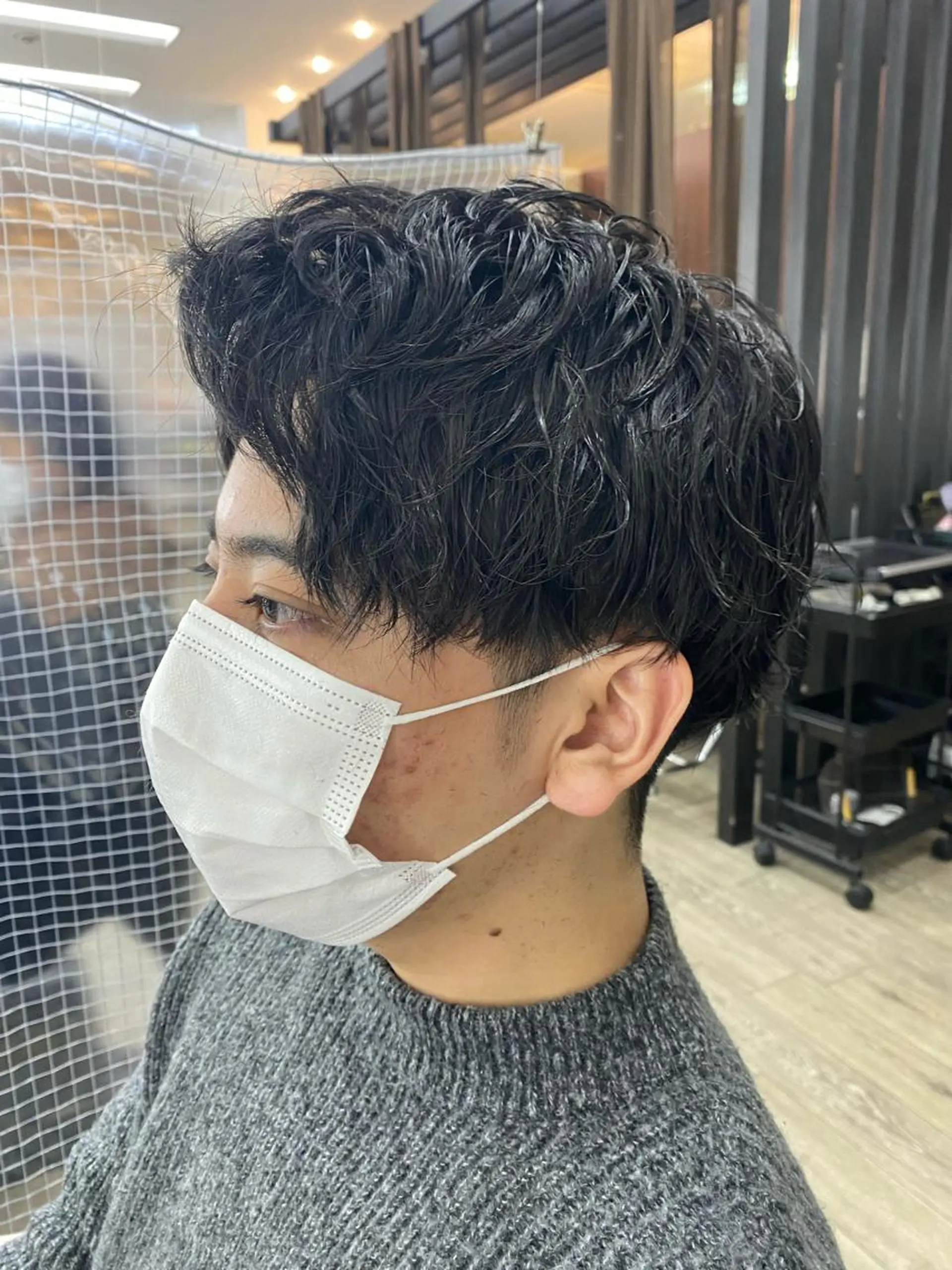 ショート パーマ メンズ カット パーマ 市川 博紀 店長のヘアスタイル