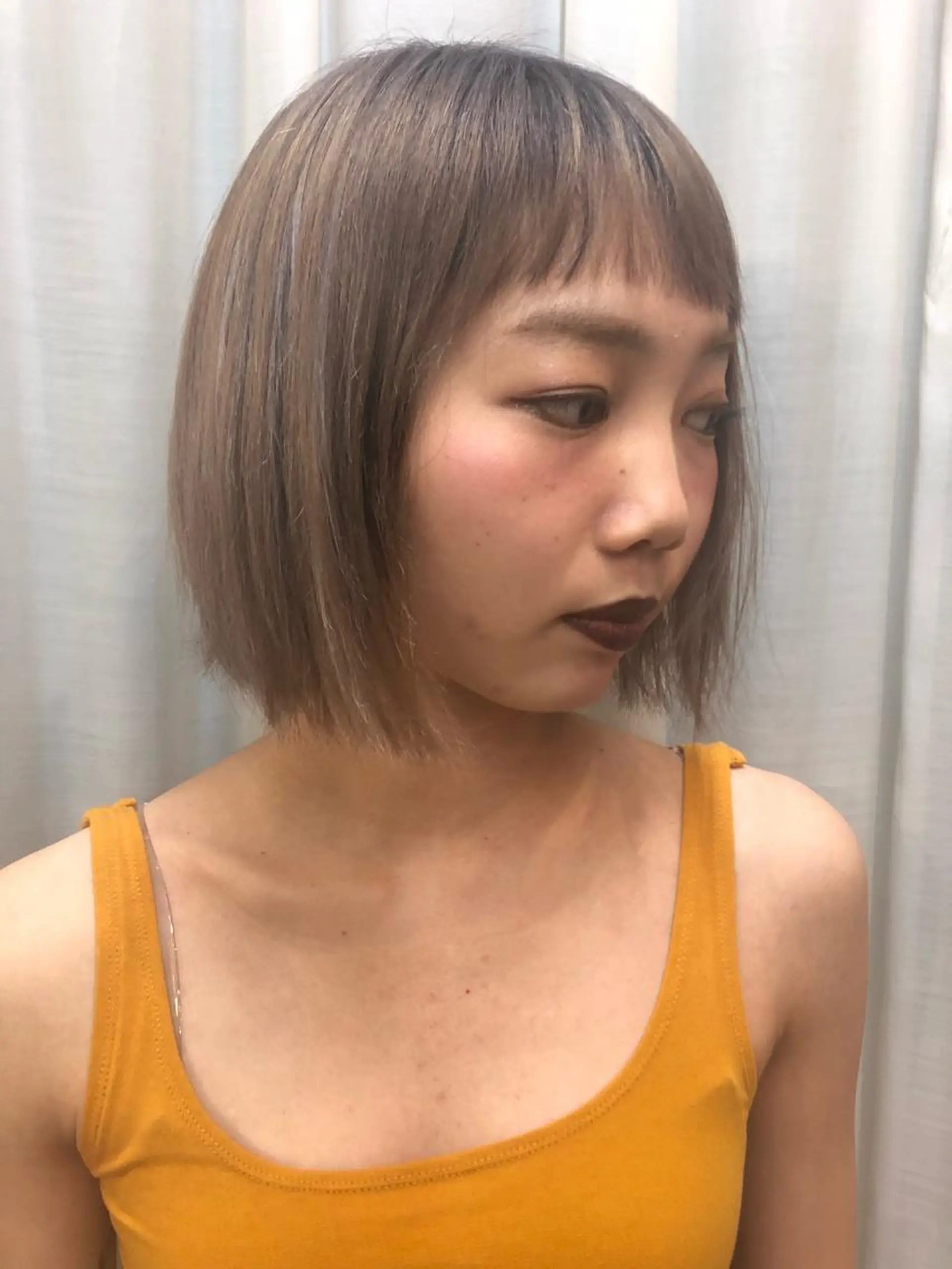 ミディアム カラー ヘアカラー トリートメント 林 梓のヘアスタイル