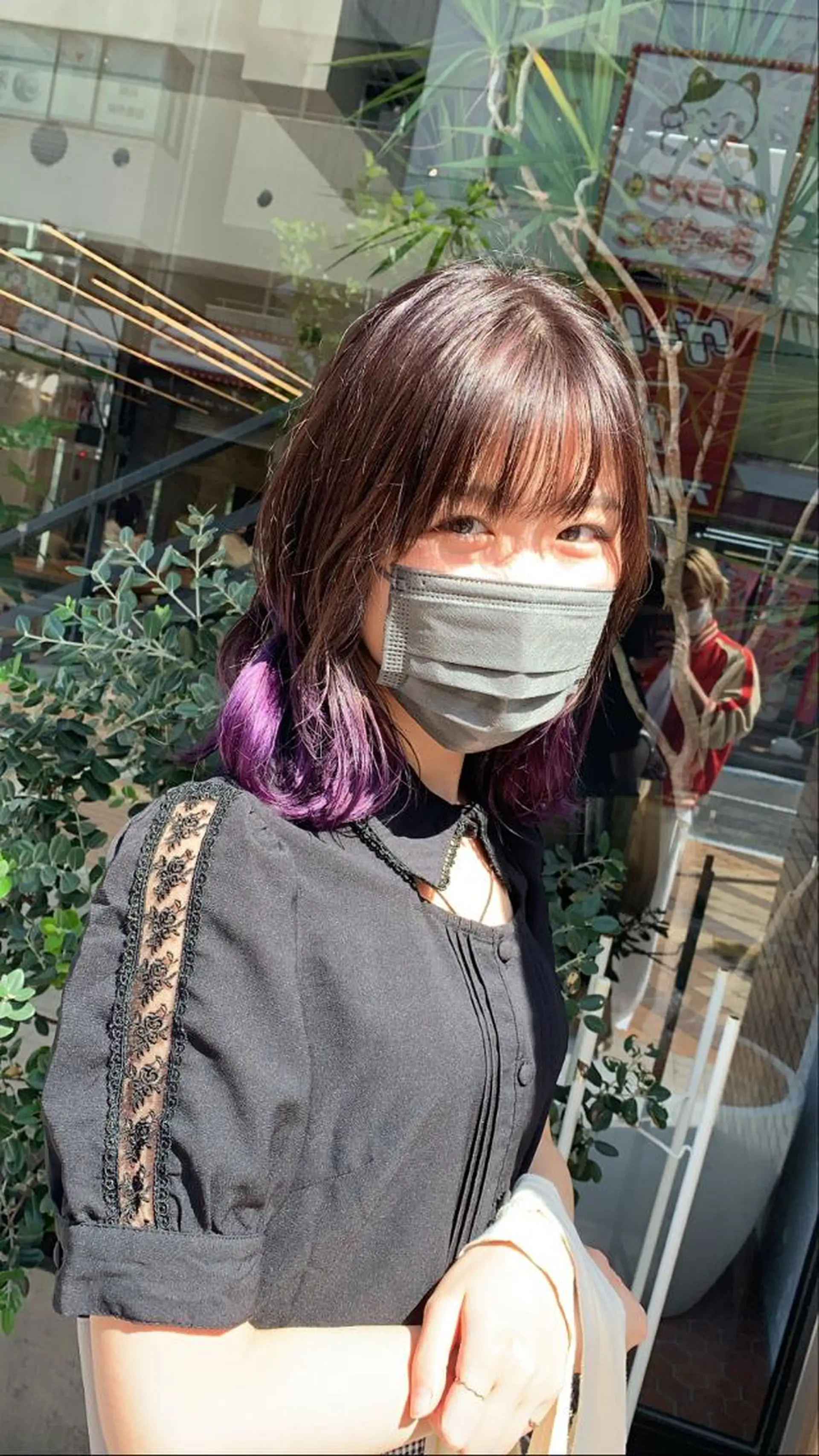 ミディアム カラー ブリーチ グラデーションカラー ラベンダーカラー ピンクカラー ピンクラベンダー ヘアカラー 清田 健太朗のヘアスタイル