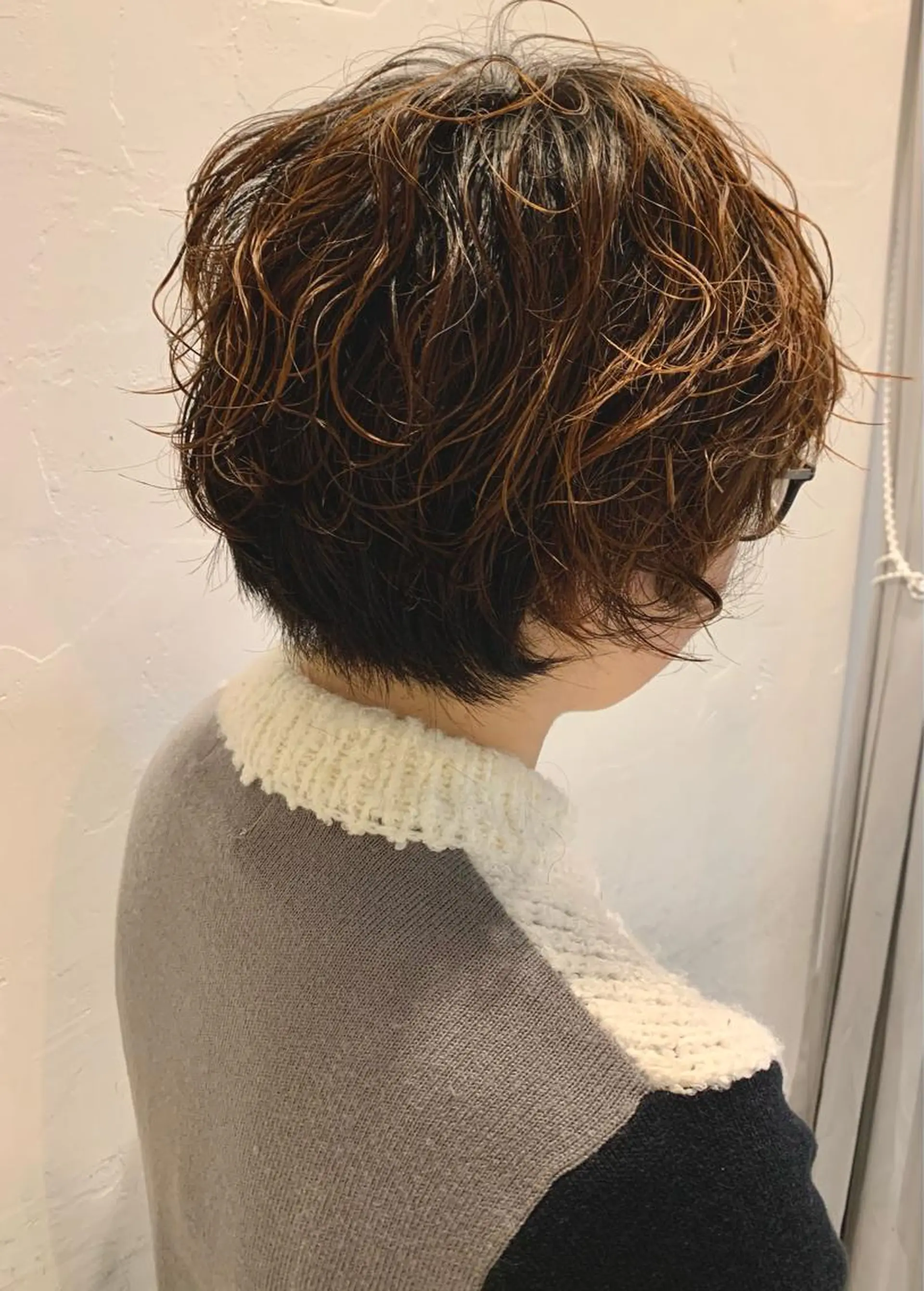 ショート パーマ ピンクベージュ/新潟 万代/高橋桃葉🍑のヘアスタイル