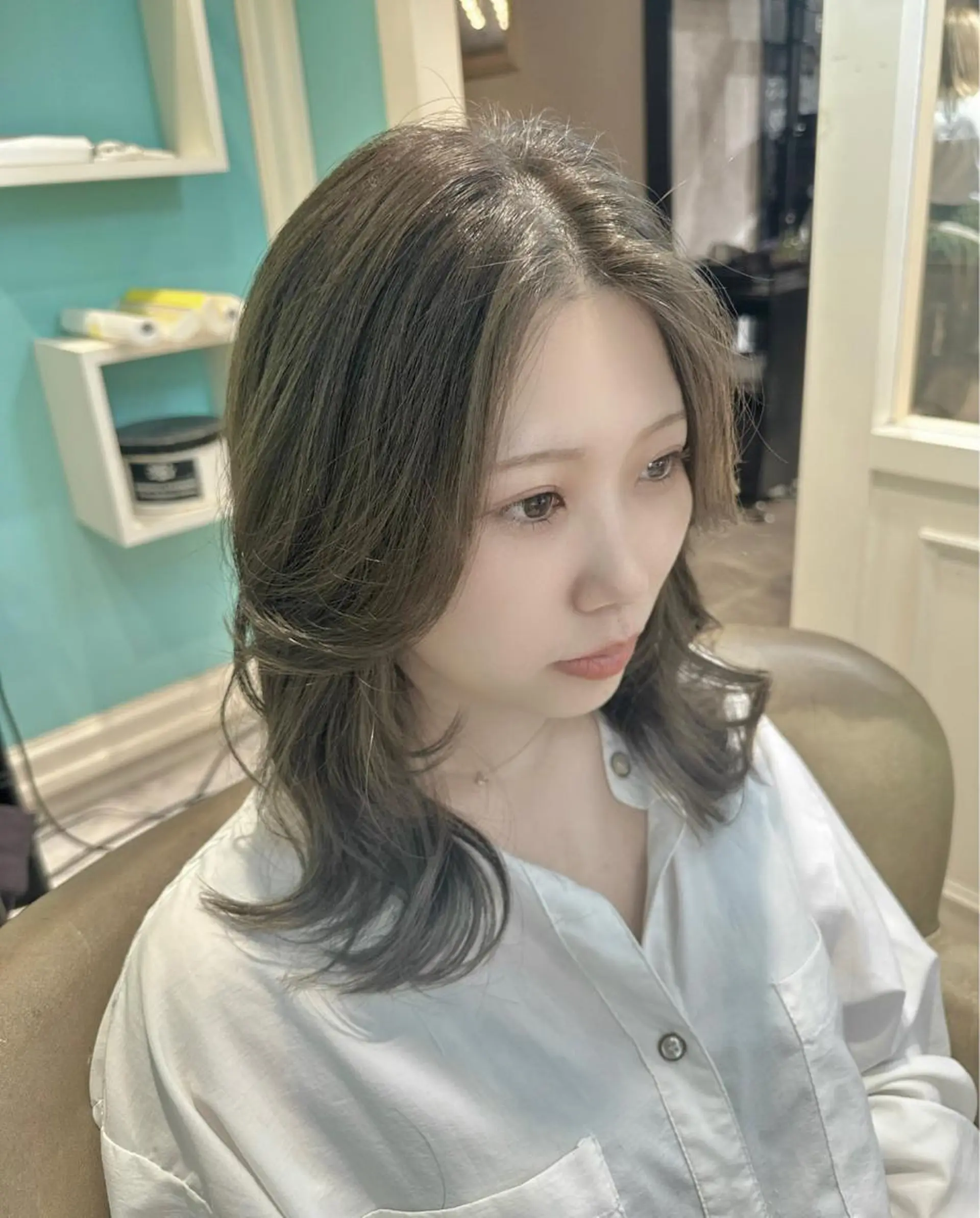 セミロング カット ヘアカラー トリートメント ヘアセット 銀座副店長/レイヤー /髪質改善/田島のヘアスタイル