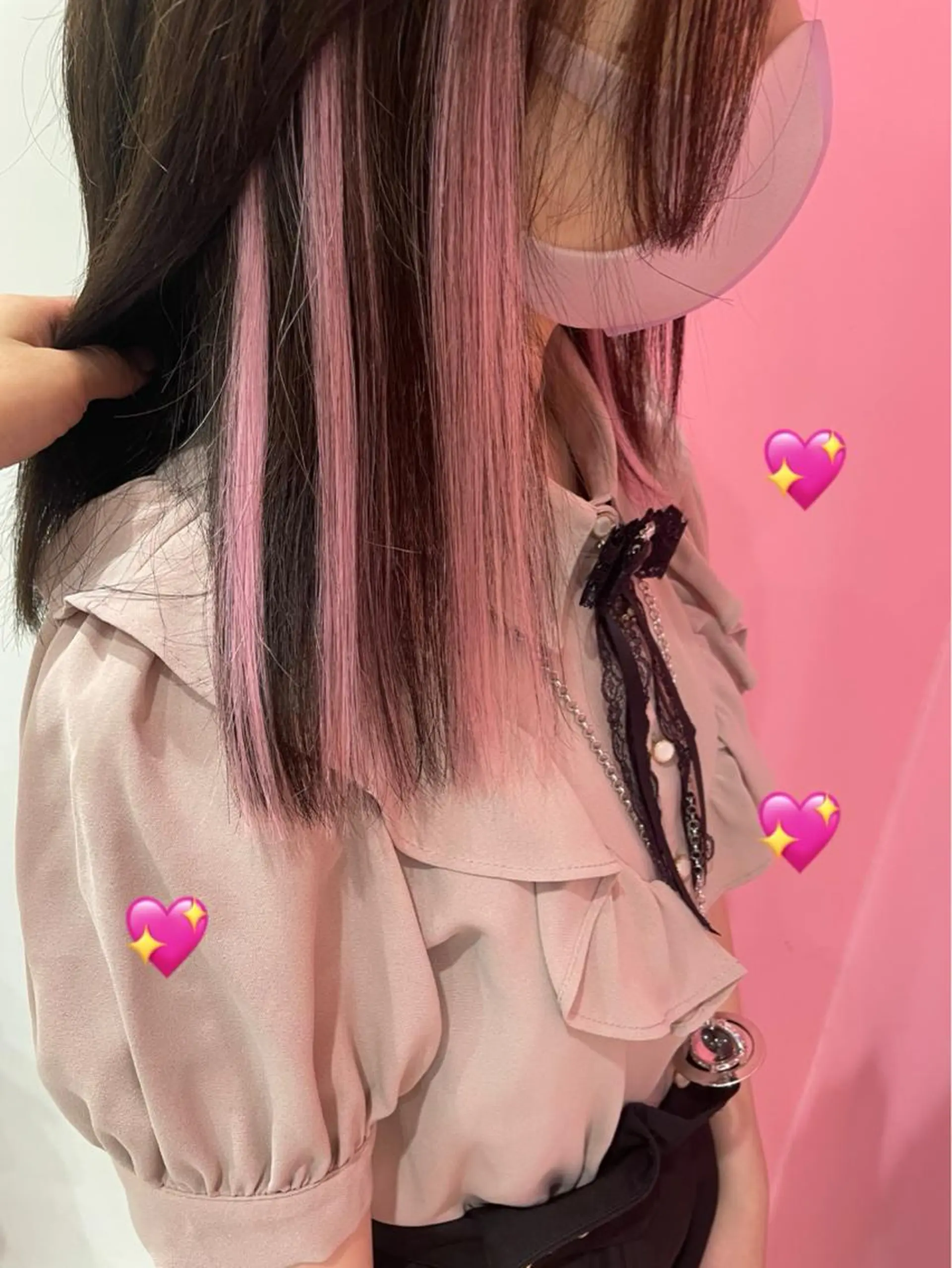 ミディアム カラー シールエクステ エクステ カット エクステ 新宿駅近♡個室 ♡関口三都季🌜のヘアスタイル