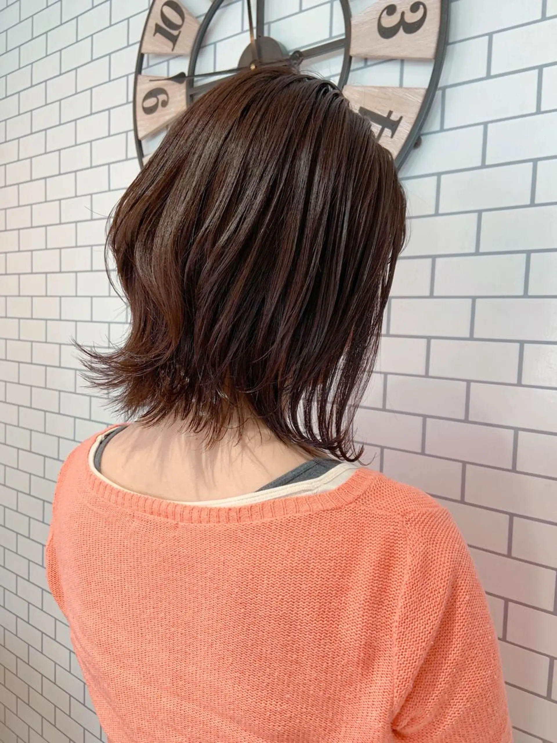 ミディアム カラー ヘアアレンジ ボブ ハイレイヤー レイヤーカット 外ハネヘア 韓国hair🦋 Nanaのヘアスタイル