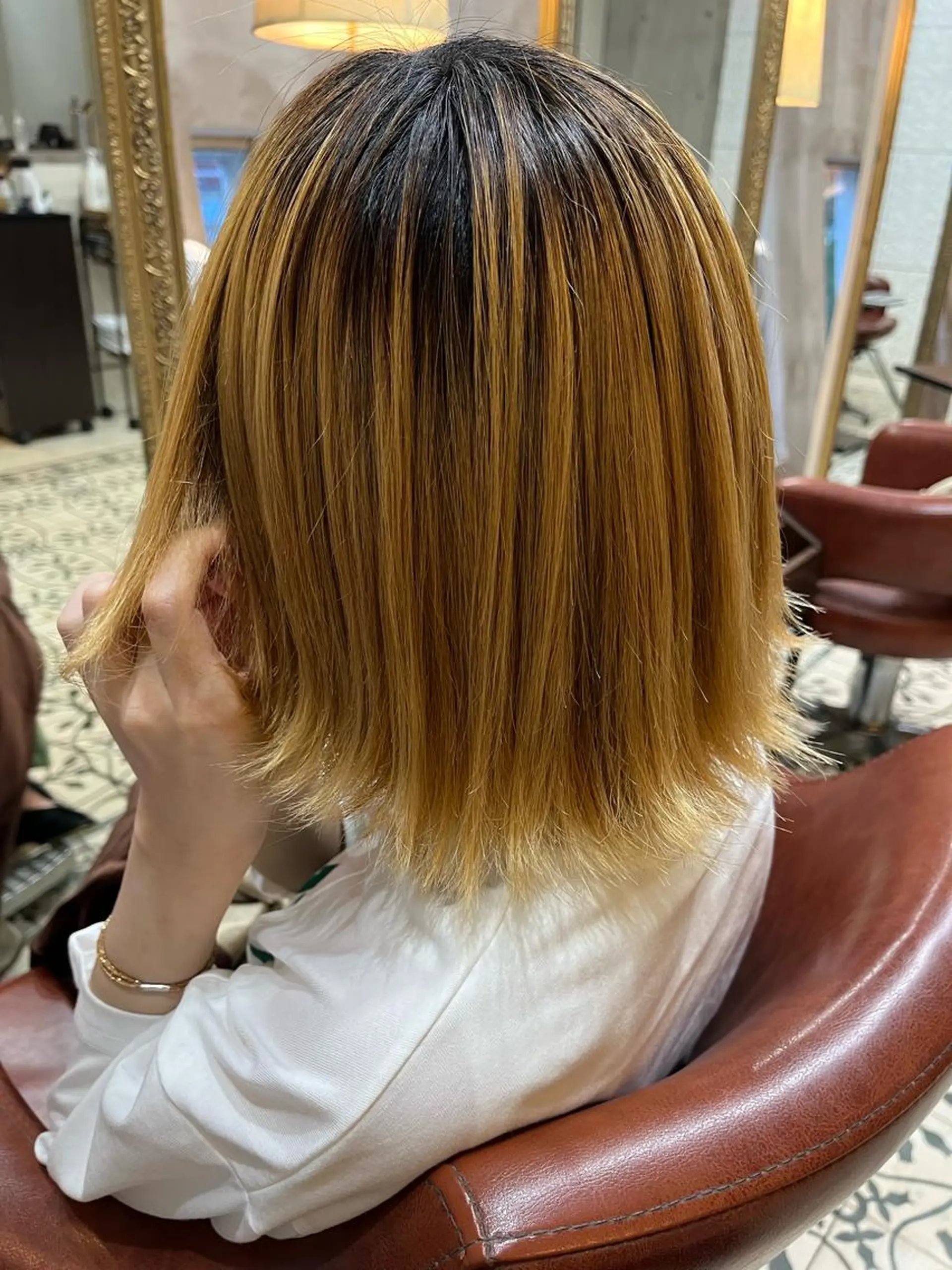 ミディアム 外ハネヘア 縮毛矯正 ✨美髪縮毛矯正× カット特化/佐藤恵太のヘアスタイル