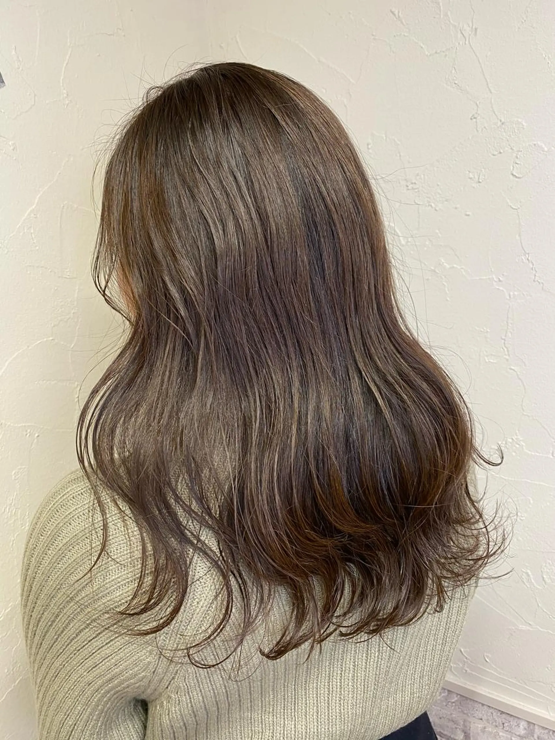 ミディアム カラー ショコラグレージュ グレージュ 髪質改善/レイヤー ストウシンゴのヘアスタイル