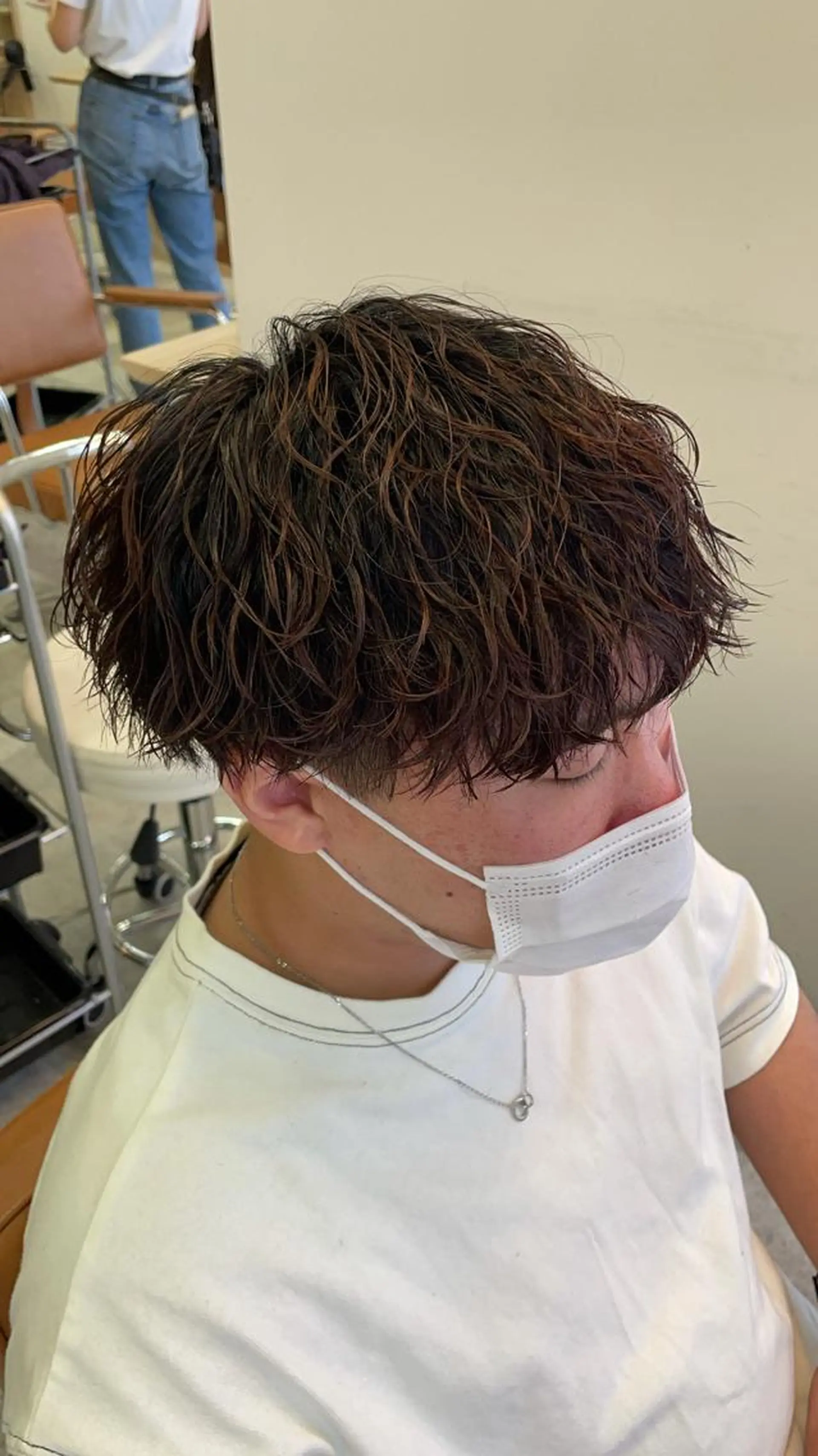 ショート パーマ メンズ メンズパーマ 波巻きパーマ パーマ メンズパーマのプロ 川野翔太のヘアスタイル