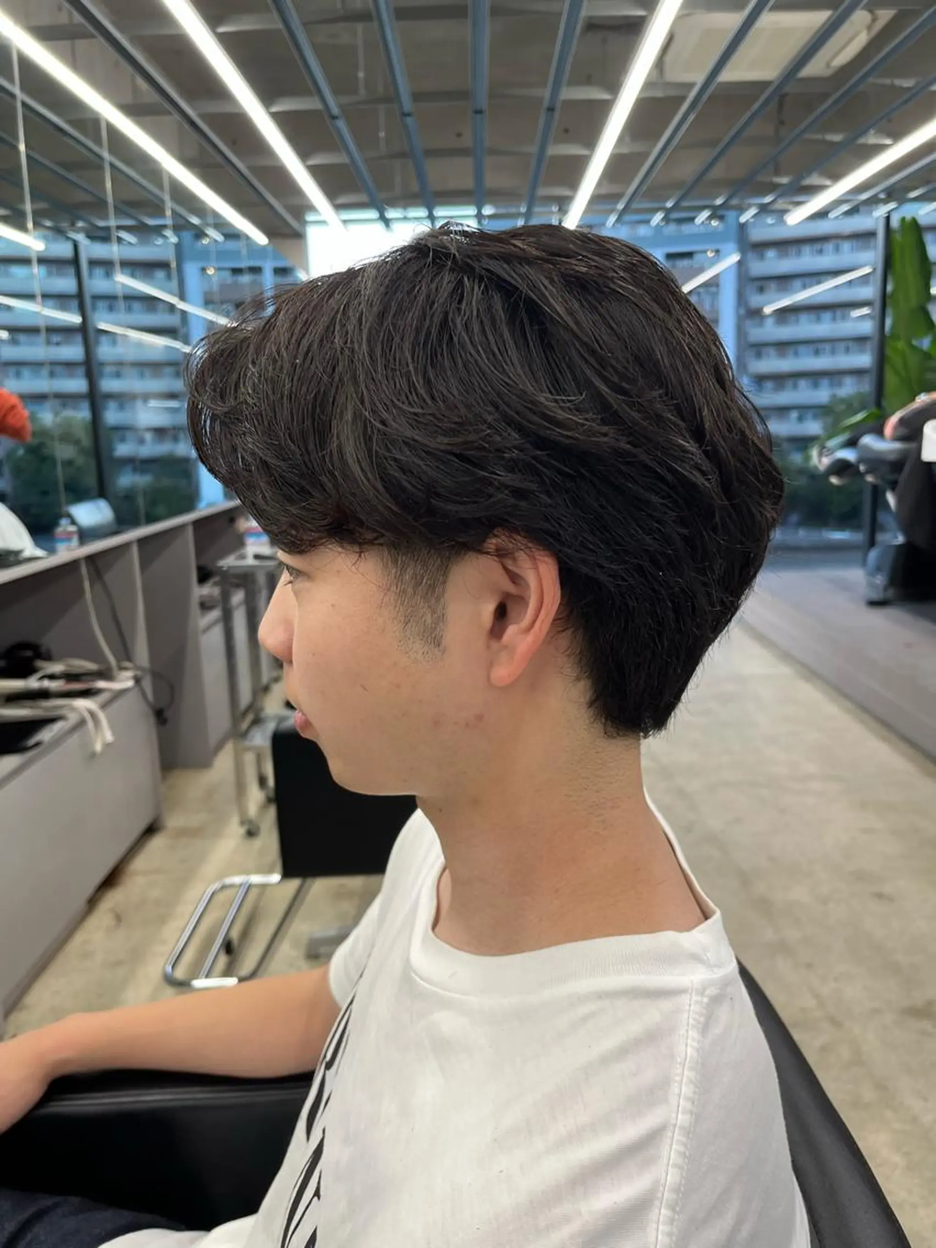 ショート メンズ カット パーマ トリートメント ダブルカラー/ ケアブリーチ/クニトのヘアスタイル