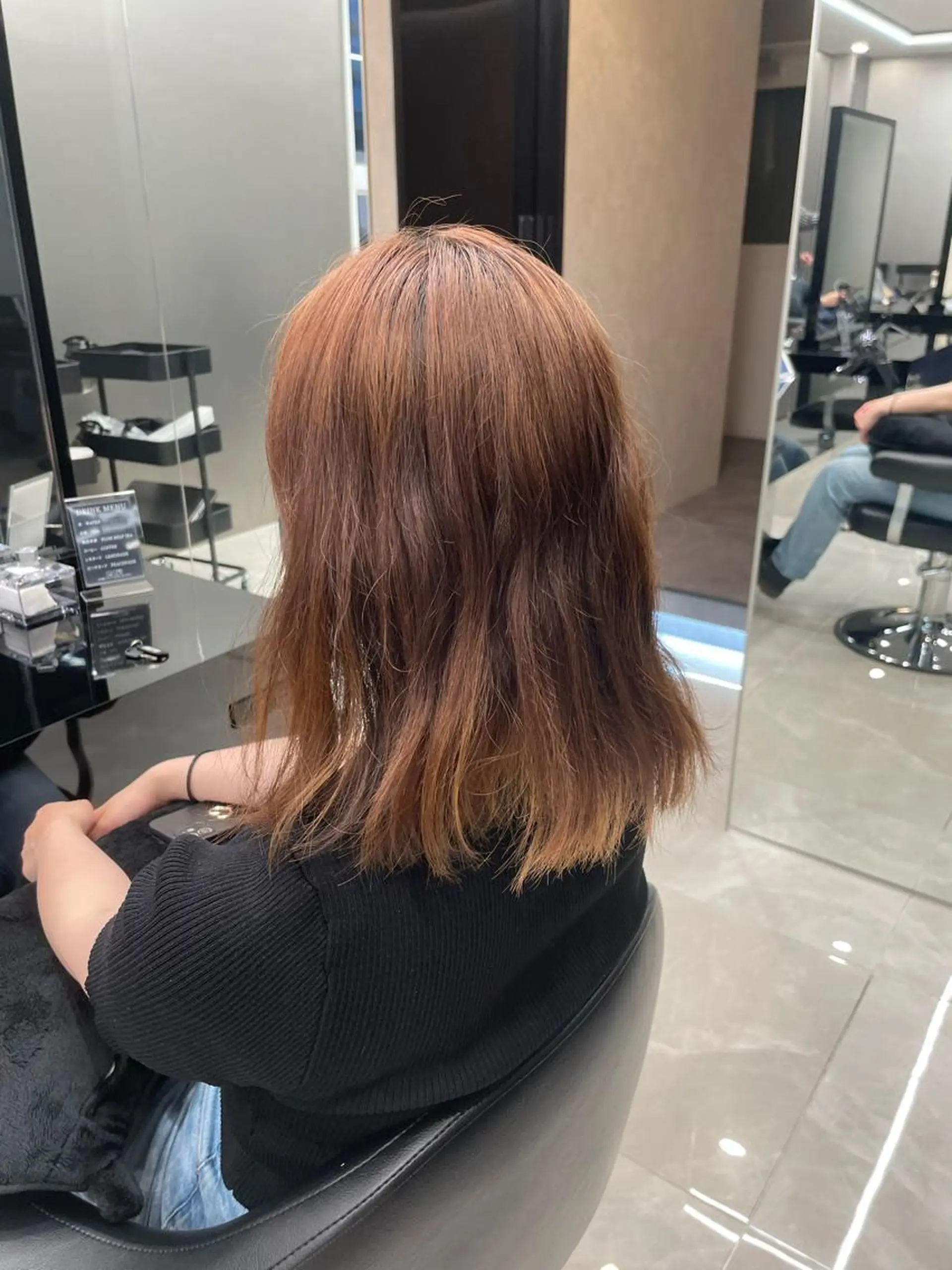 セミロング 縮毛矯正 新宿/顔周りカット/ レイヤー/がっきーのヘアスタイル