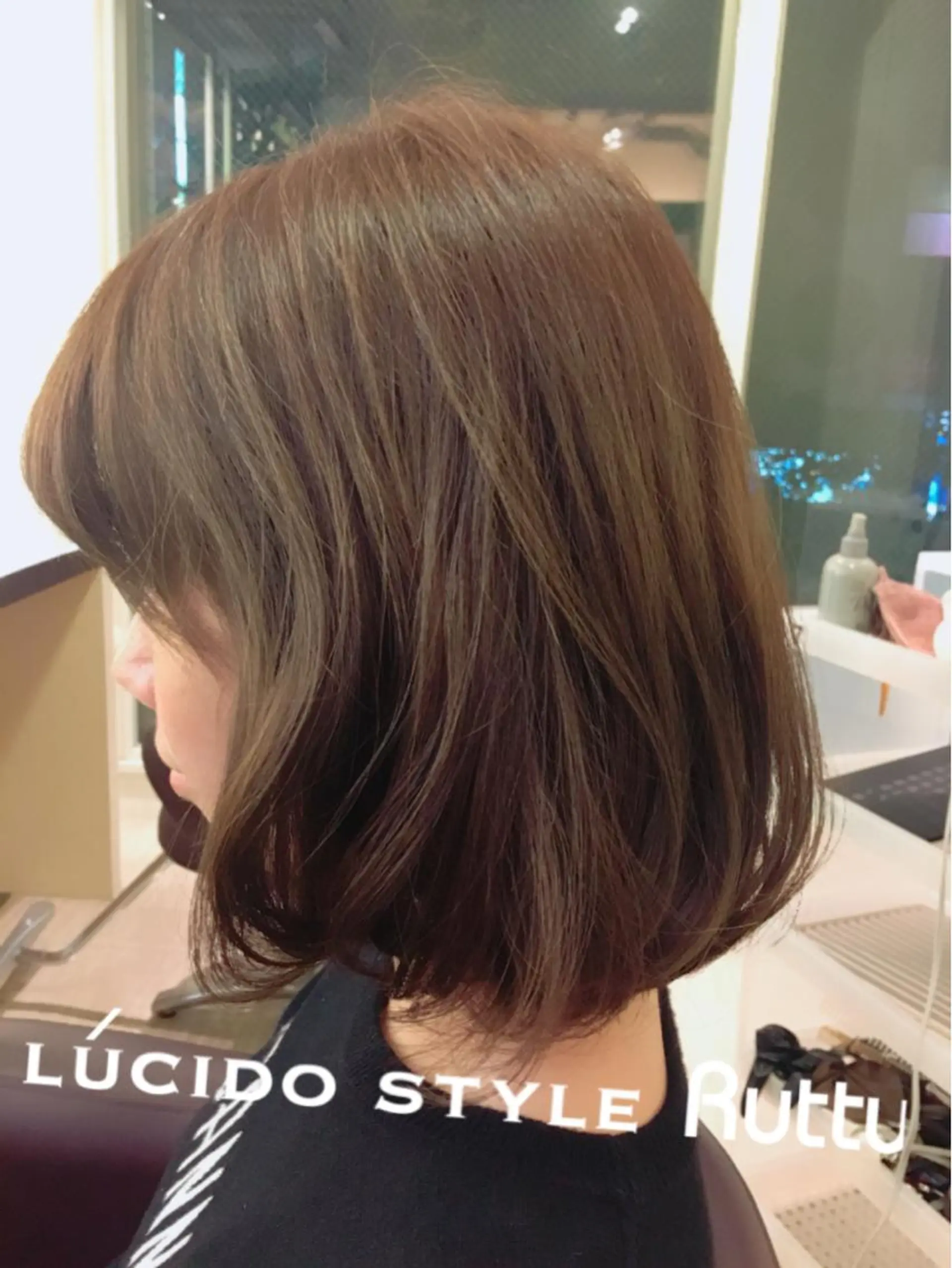 ミディアム カラー ボブ カット ヘアカラー アザマ　ヤスカツ _rosso 川口のヘアスタイル