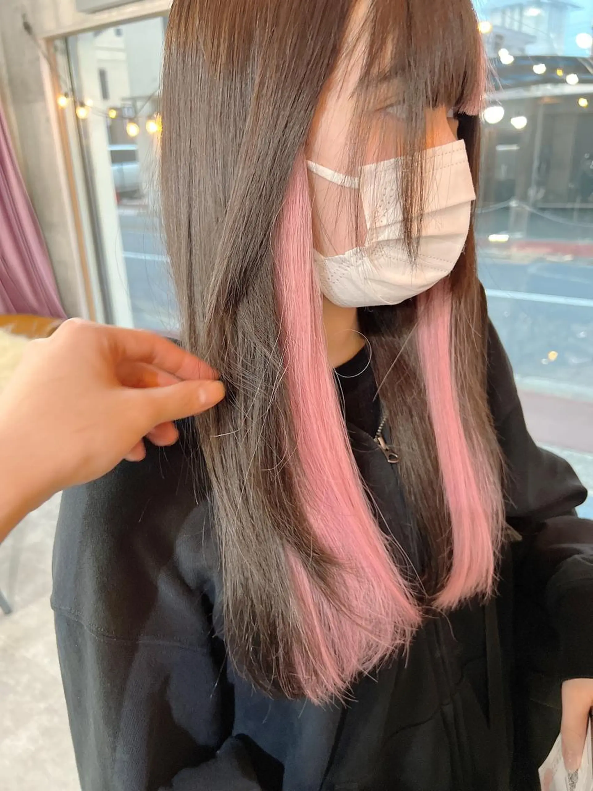 ロング アッシュ ボブ エクステ ハイライト 学生 エクステ ☀️ハイトーンボブ ☀️石川 海斗のヘアスタイル