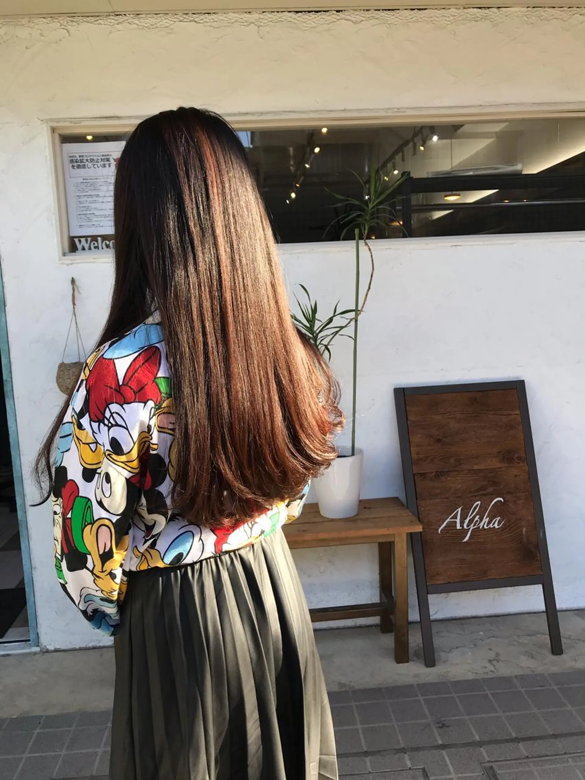 ロング 学生 ヘアカラー 正分 真美のヘアスタイル