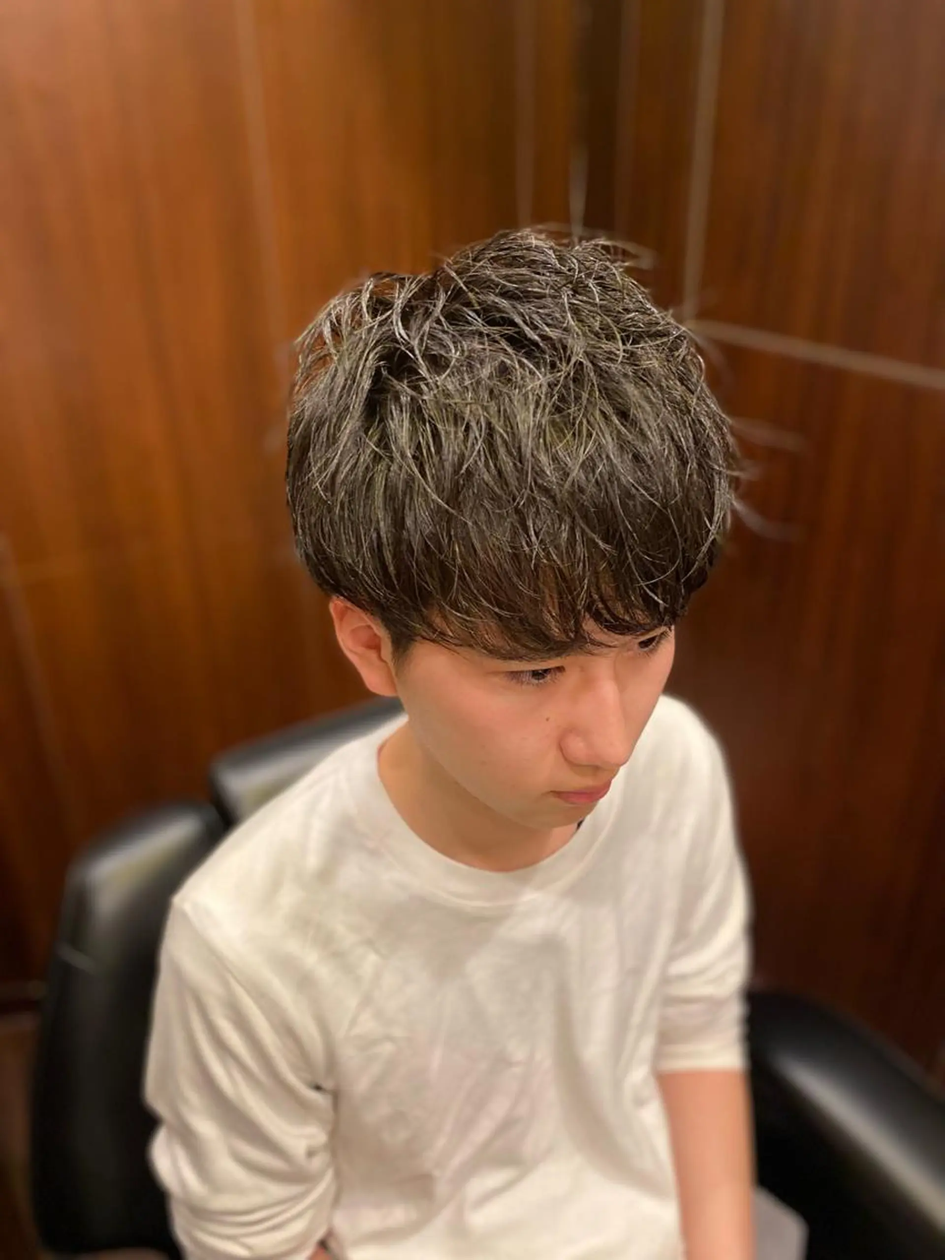 ミディアム ミディアムパーマ ヒロ銀座難波店所属・齋藤 大晟のヘアスタイル