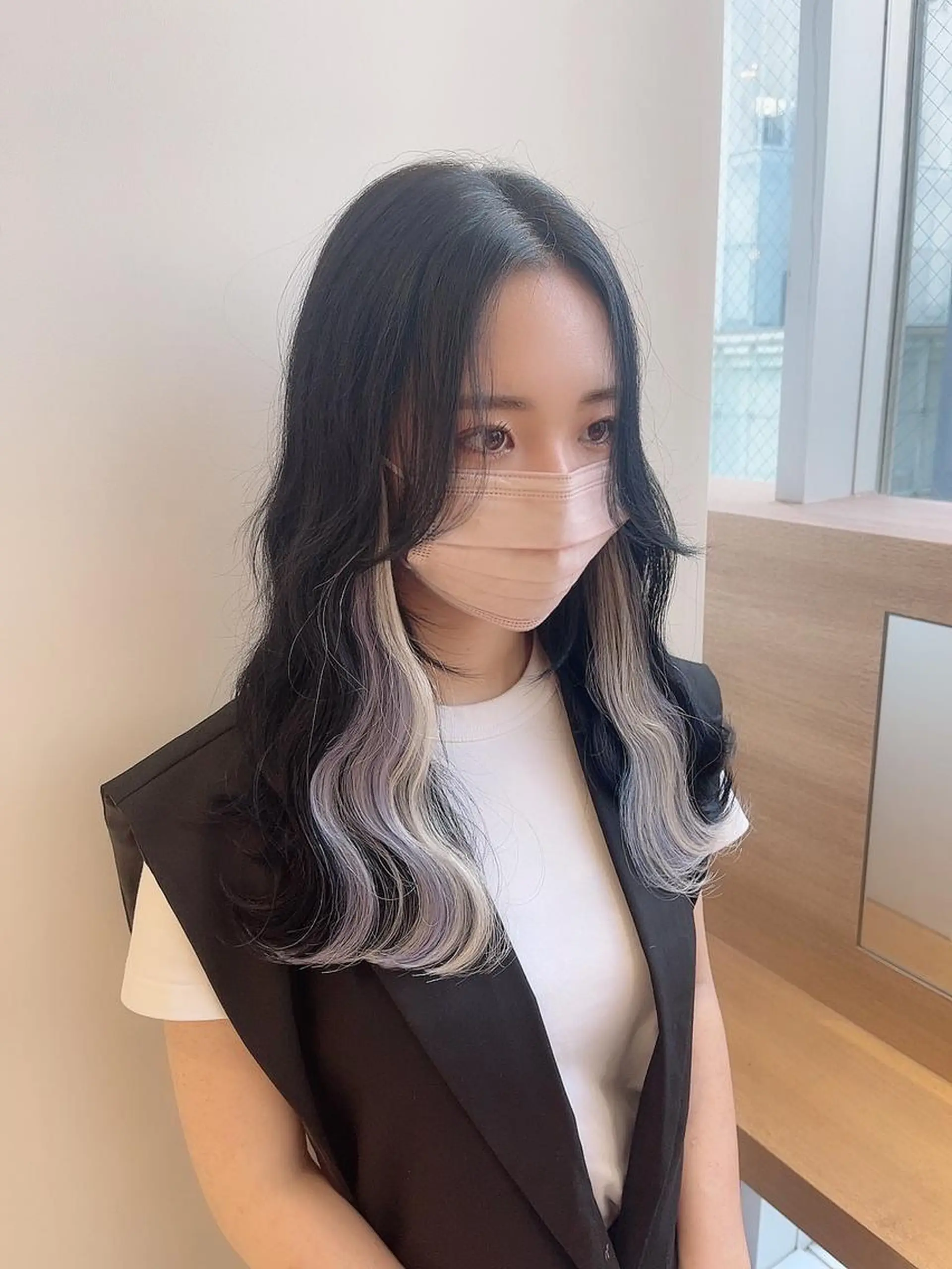ロング カラー ラベンダーカラー エクステ エクステ インナーエクステ渋谷 🦋KAJIのヘアスタイル