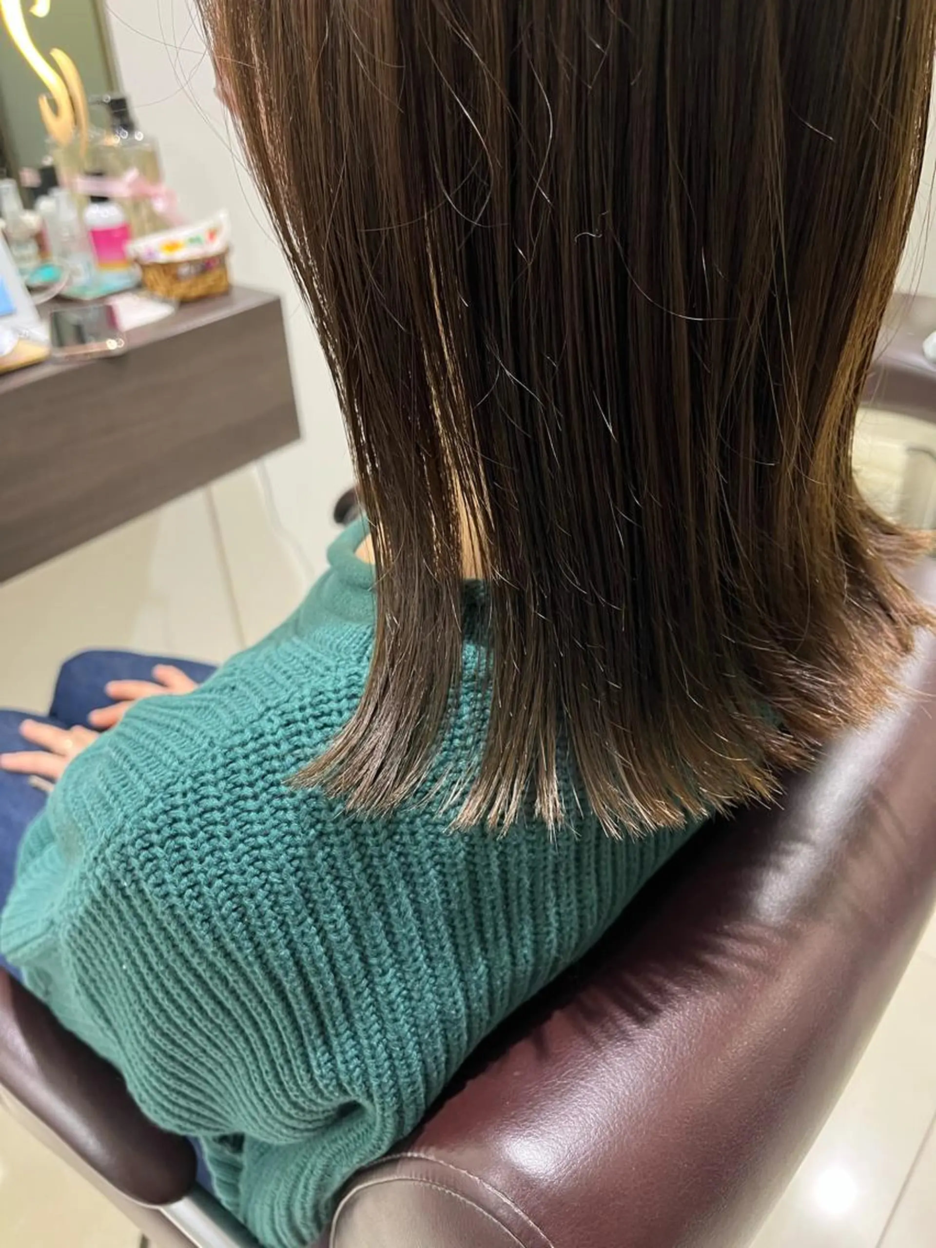 ミディアム ぷつっとボブ/ちゅる ピンク/mika☆のヘアスタイル