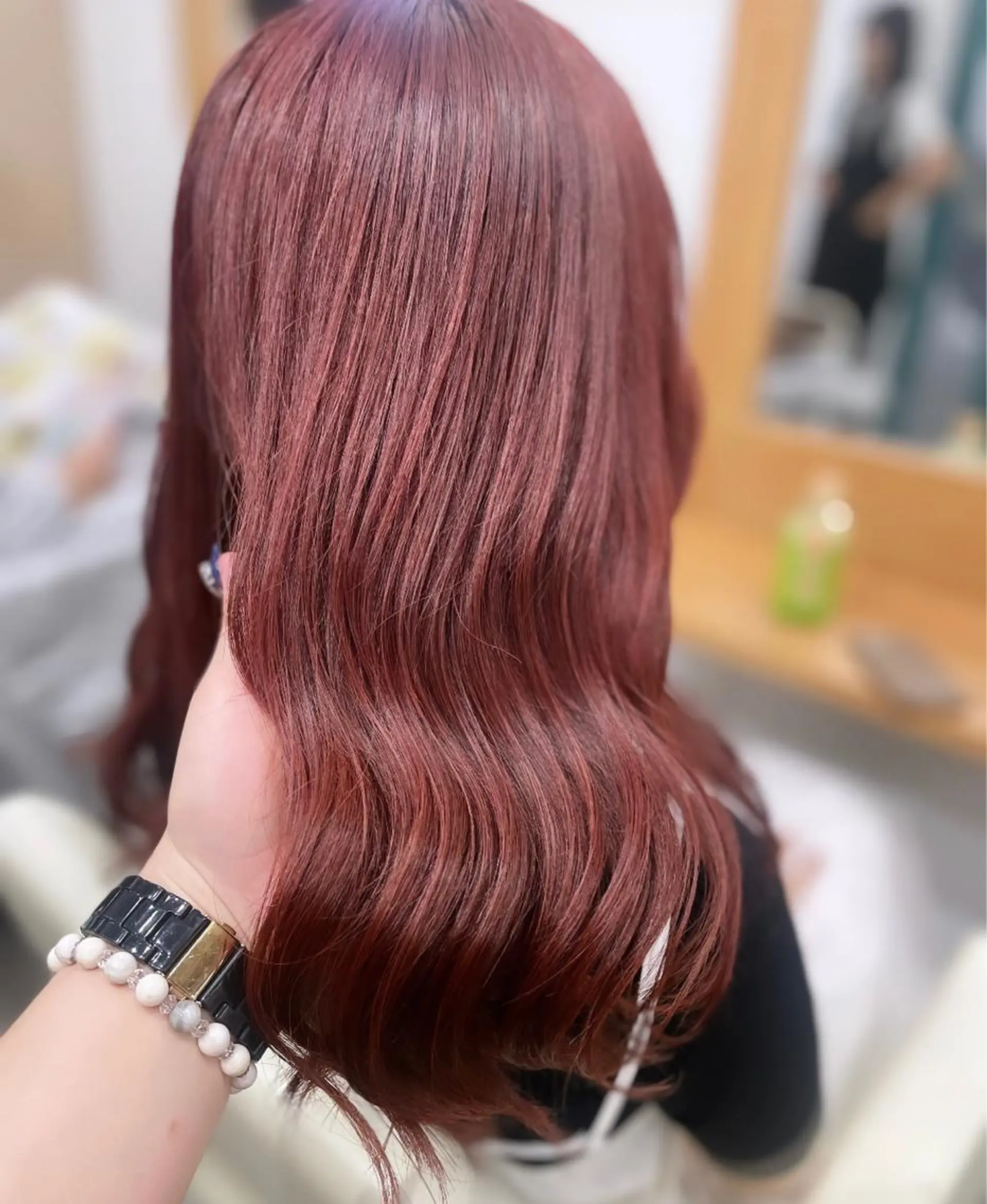 ロング カラー レッドカラー 髪質改善サロンulu hair 　MAOのヘアスタイル