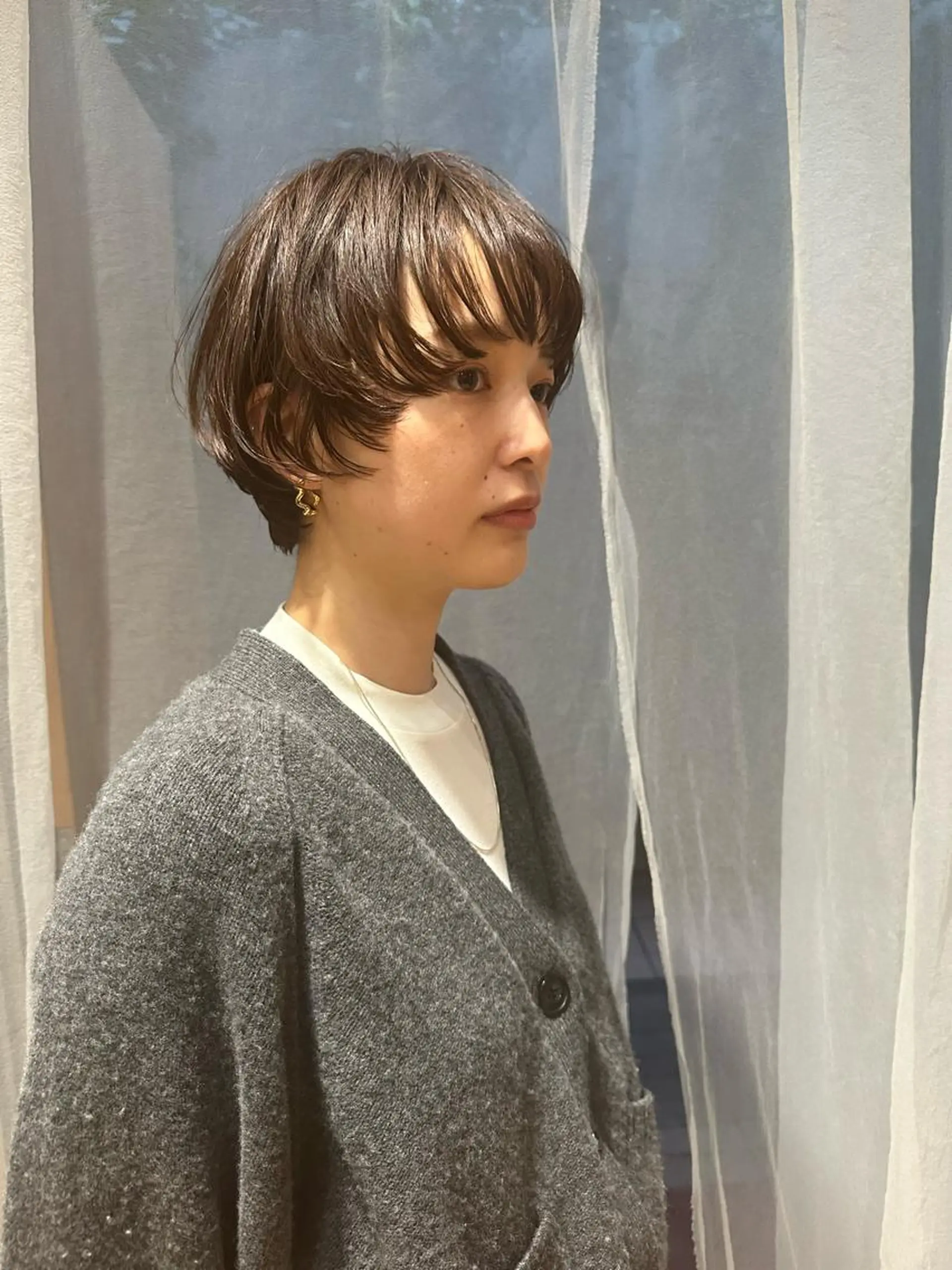 ショート 大人可愛い♡コテ巻き パーマ🌼杉田 萌恵のヘアスタイル