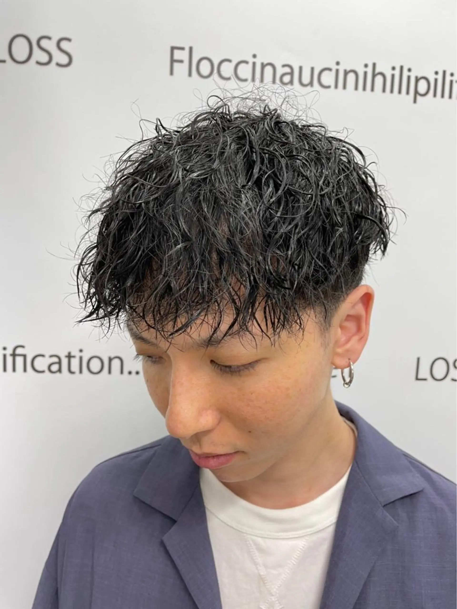 ショート パーマ メンズ メンズパーマ/新潟駅 NOBUTA🔥のヘアスタイル