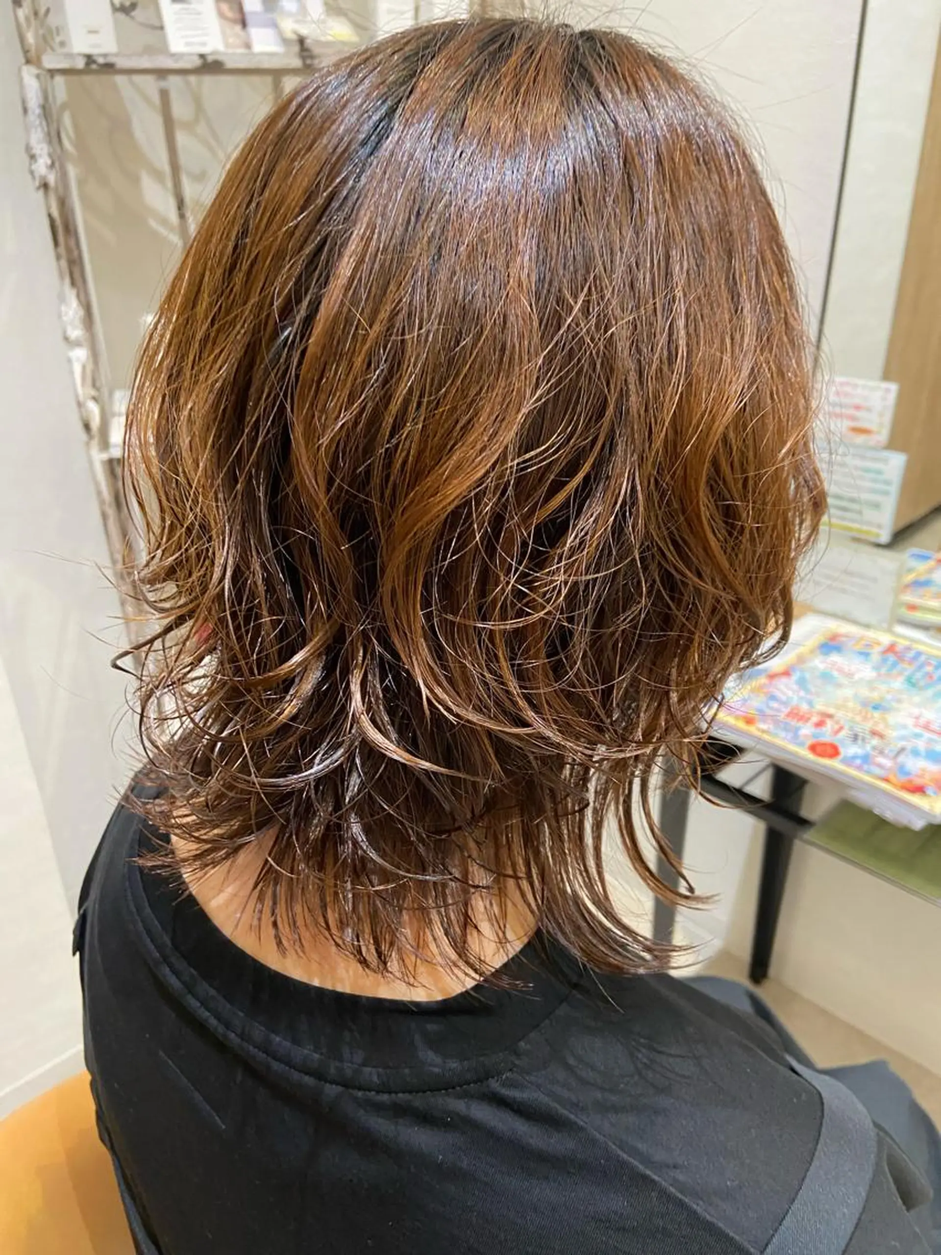 ミディアム カット パーマ 横田 まおのヘアスタイル