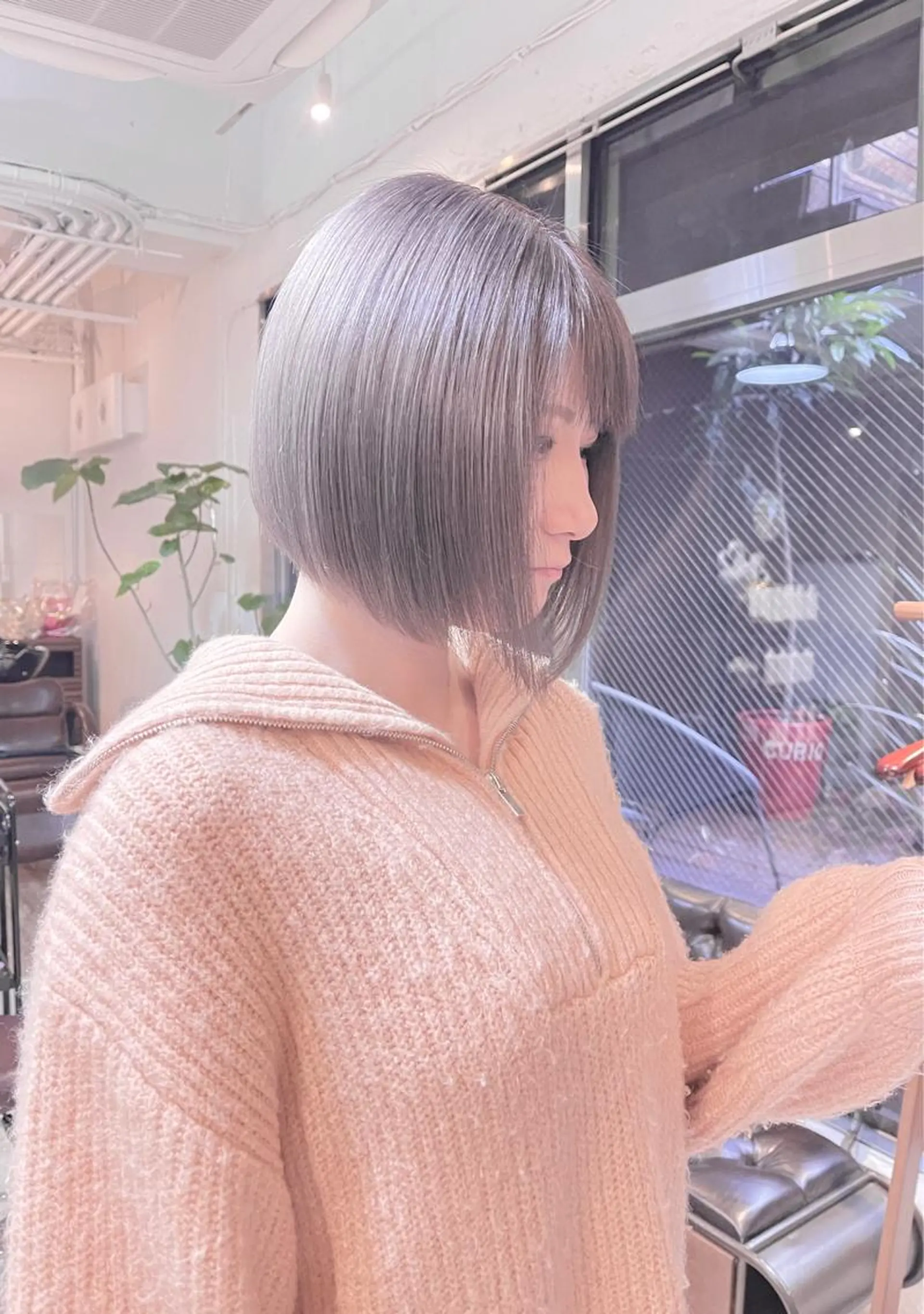 ミディアム カラー 髪質改善で 憧れの潤艶美髪にのヘアスタイル