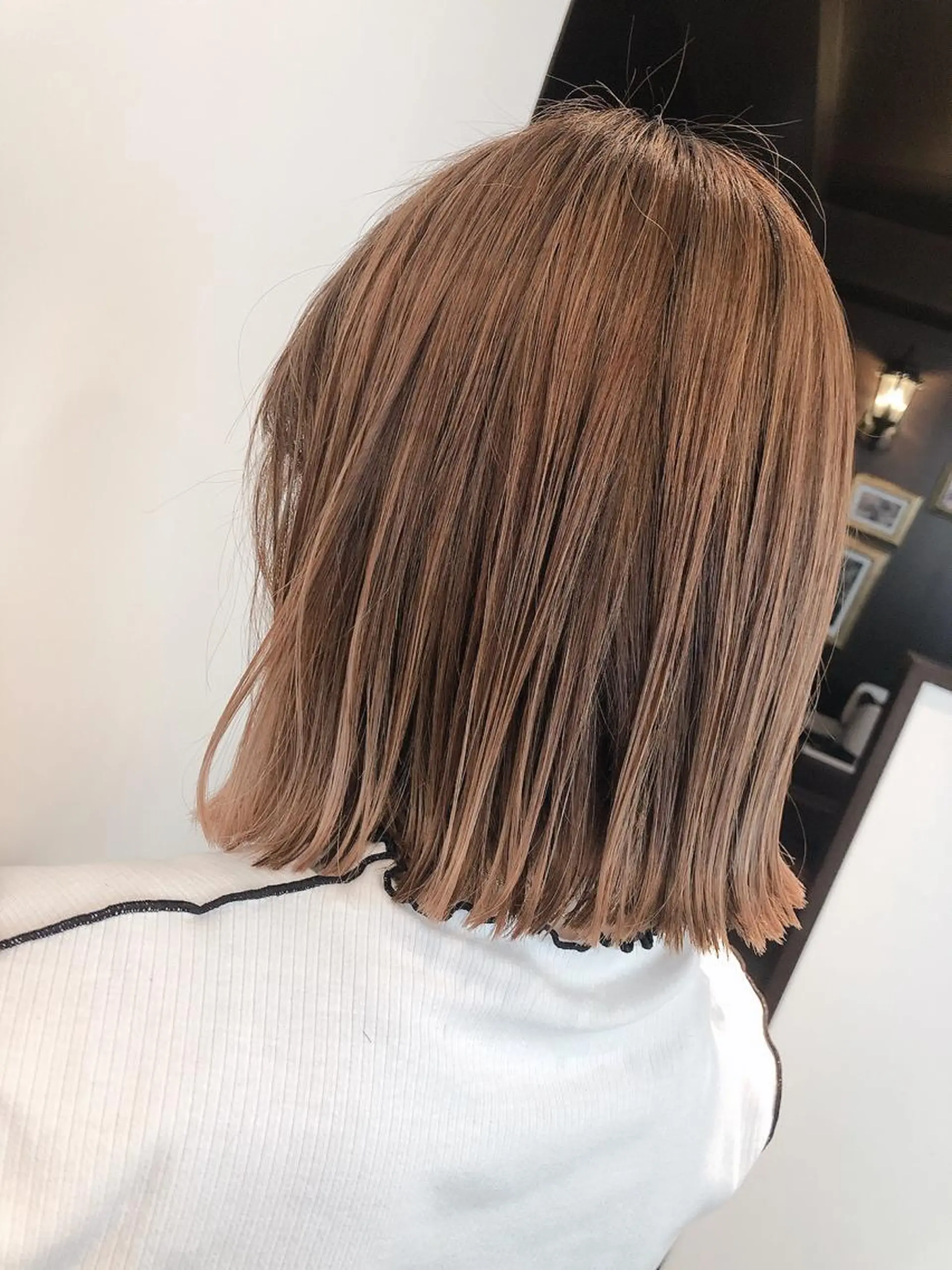 ミディアム ボブ カット ヘアカラー トリートメント NOAH【自由が丘】 副店長のヘアスタイル