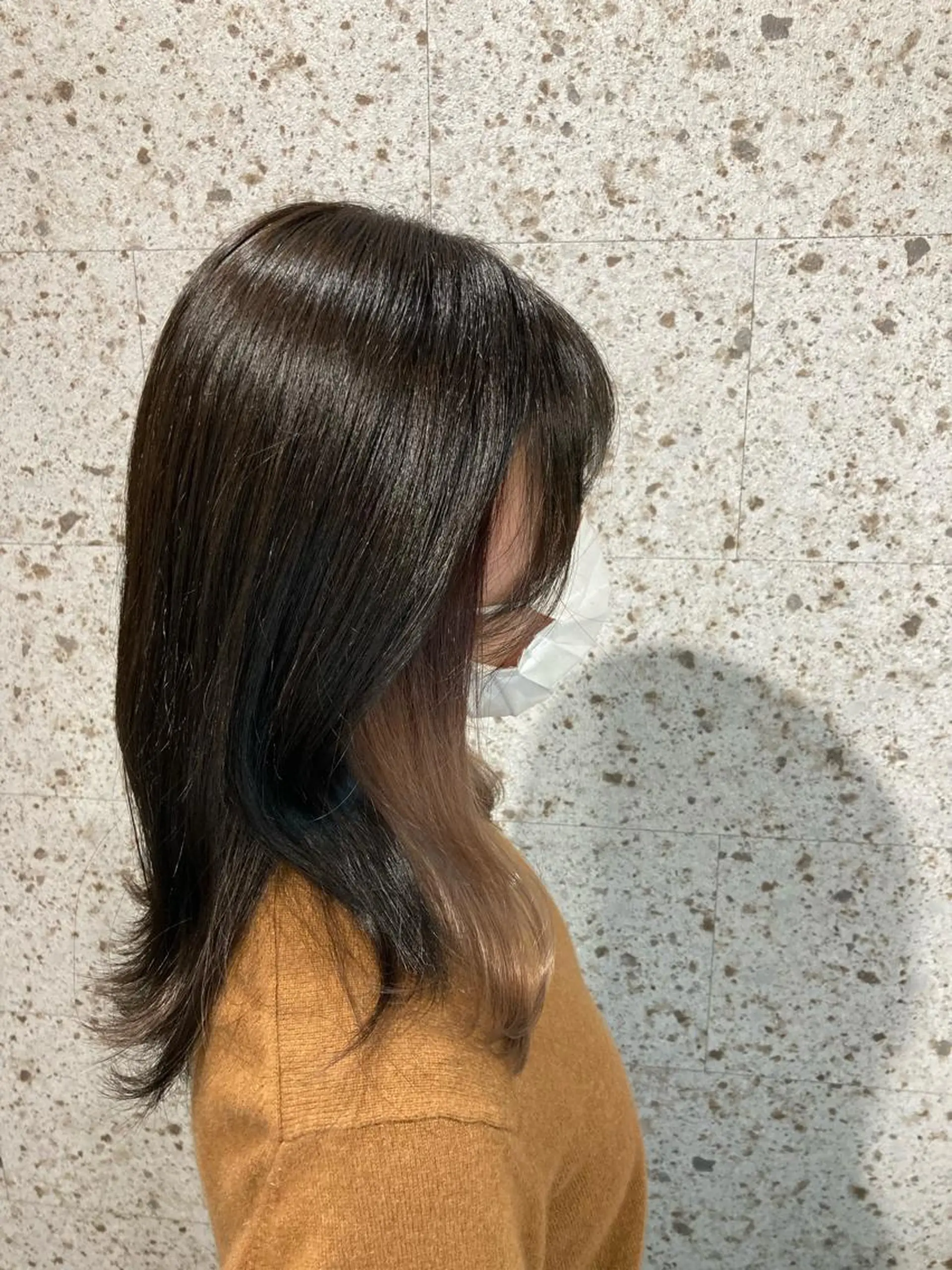 ミディアム カラー ブリーチ 髪質改善.縮毛矯正 ×韓国ヘアyukiのヘアスタイル