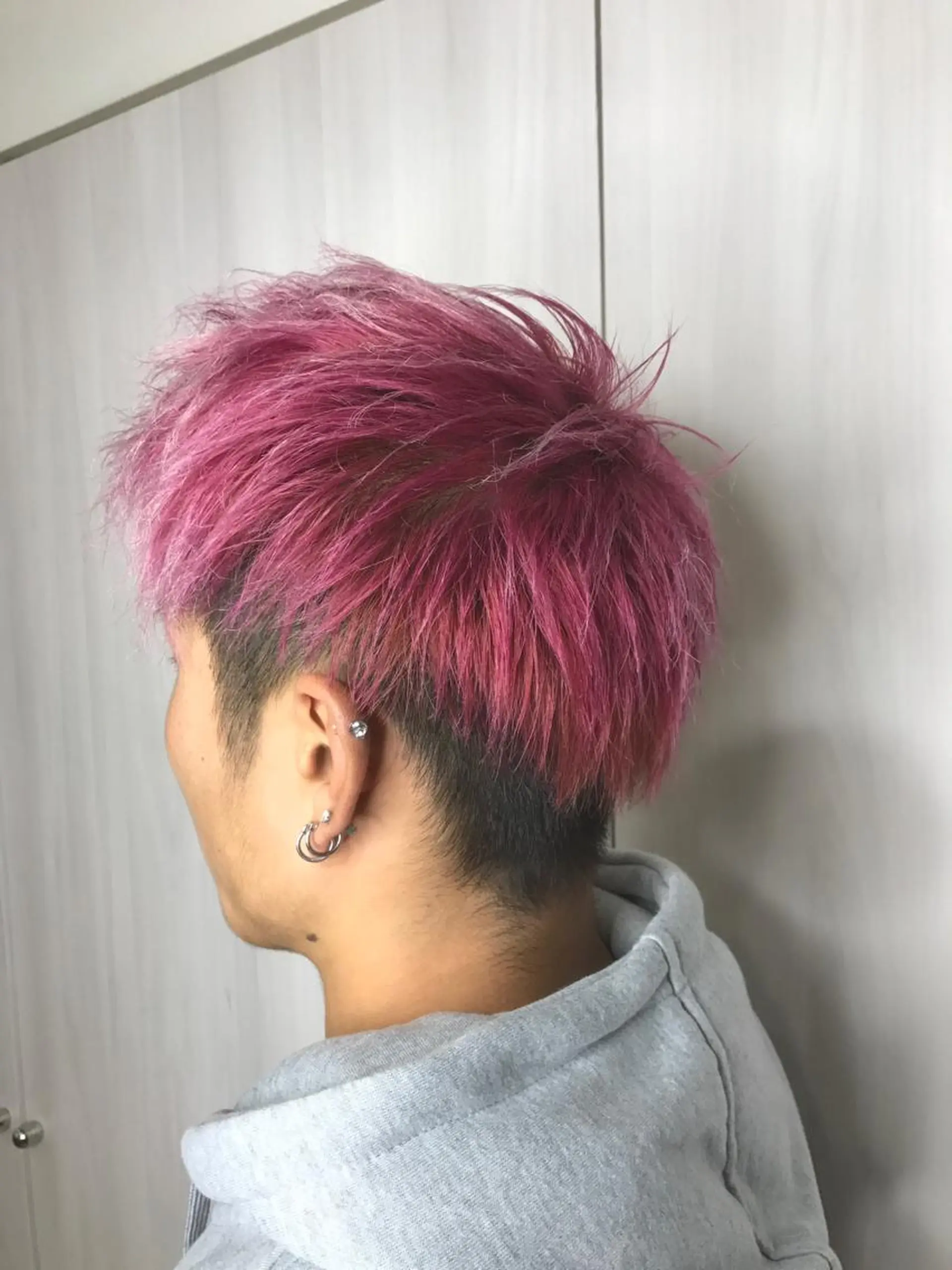 ショート カラー ピンクカラー カット トリートメント 松井 敬太郎のヘアスタイル