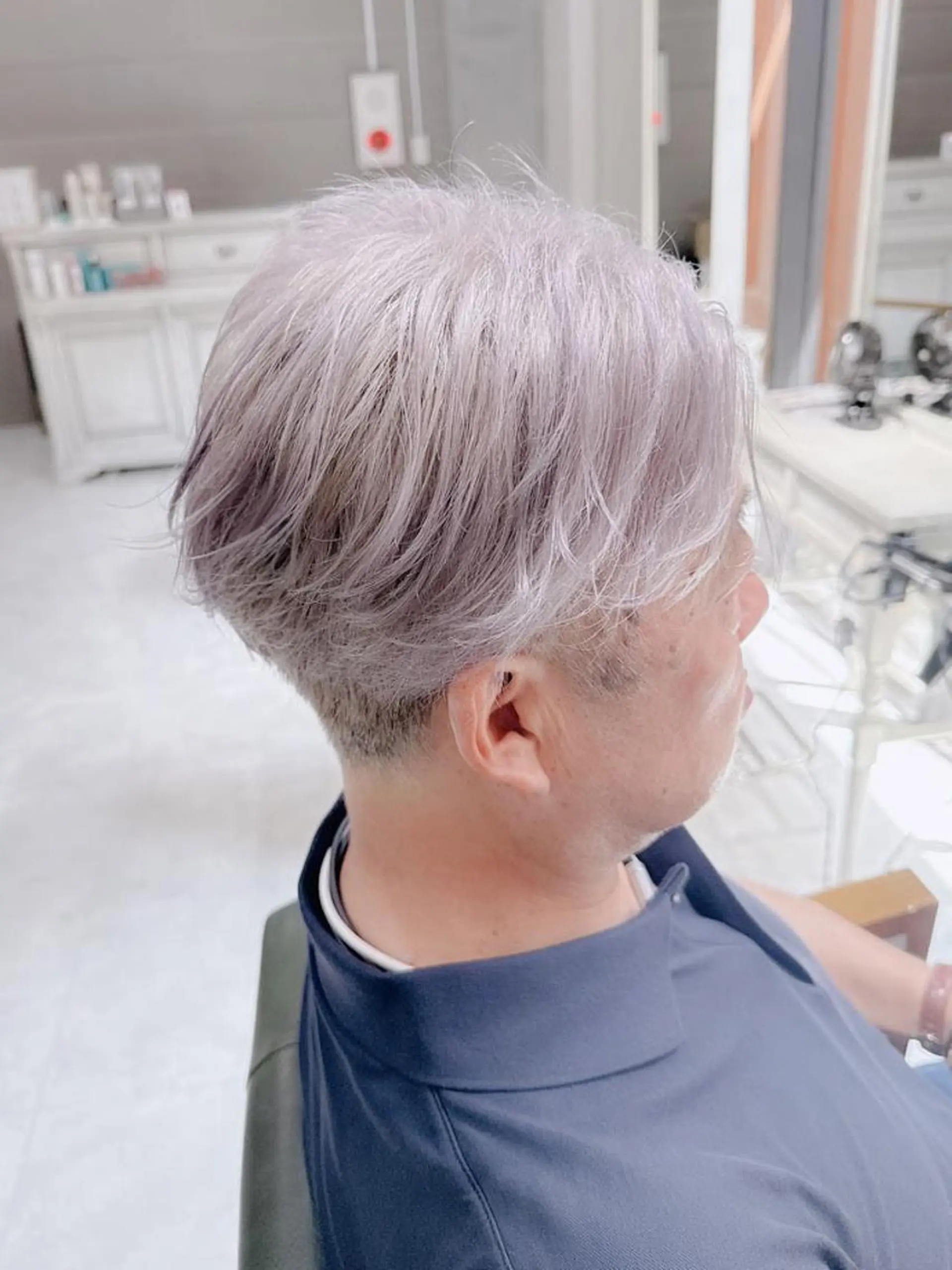 メンズ カラー マッシュ シルバー ホワイトシルバー DAYS Men’sのヘアスタイル