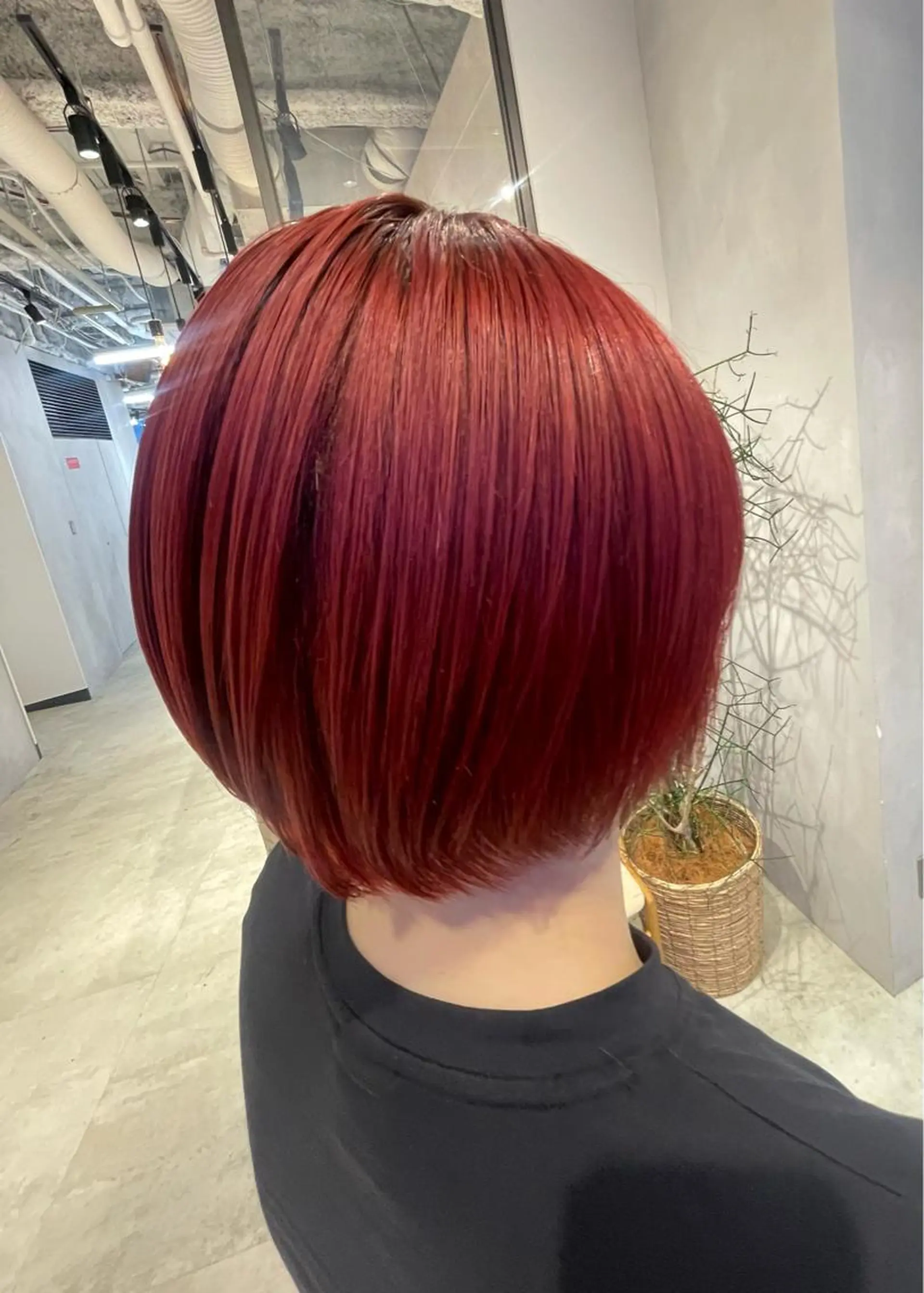 ショート カラー ブリーチ ダブルカラー レッドカラー ショートヘア トリートメント 透明感カラー✨艶髪 制作🌱山根あゆみのヘアスタイル