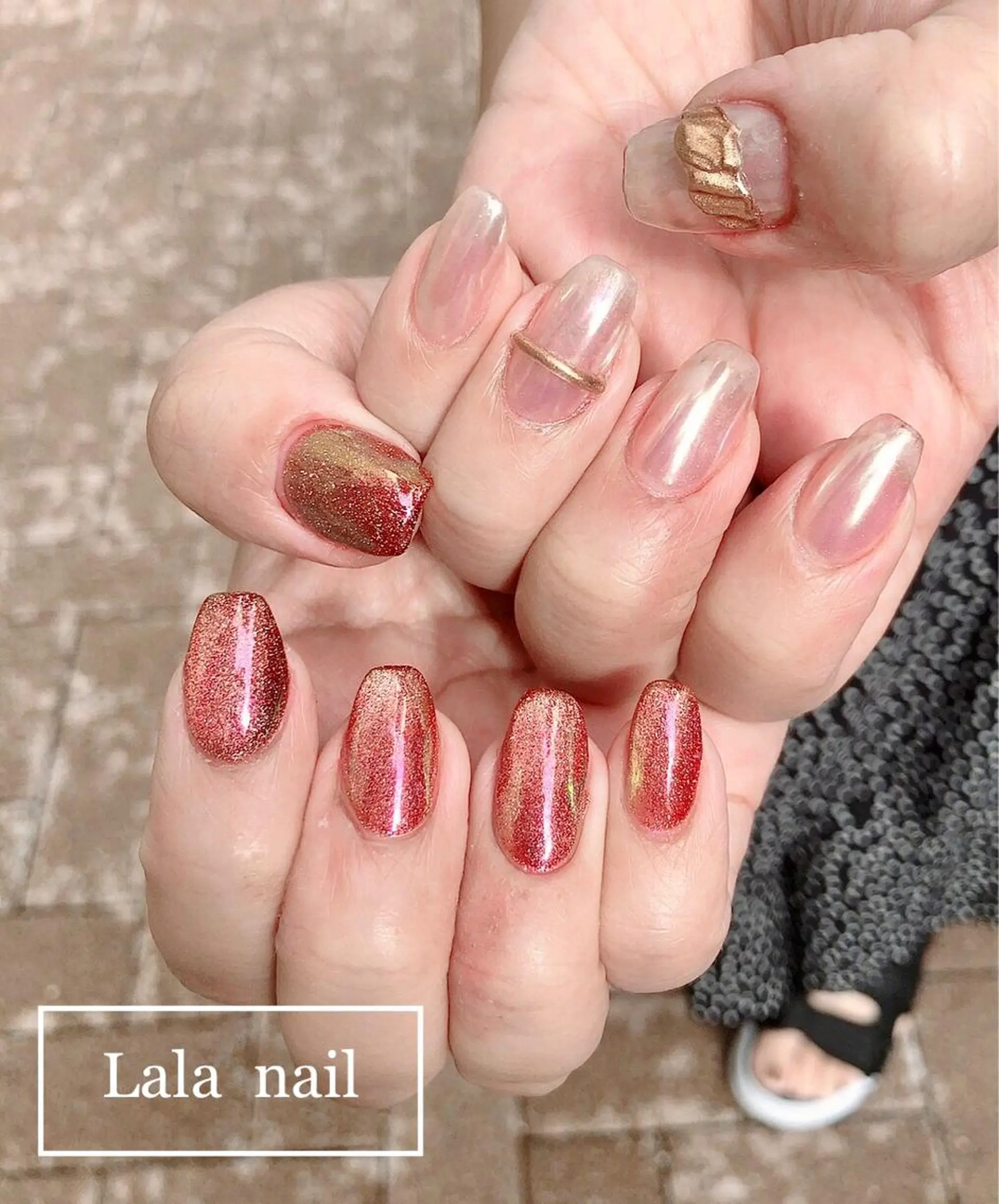 ネイル オーロラネイル マグネットネイル Lala nailのネイルデザイン