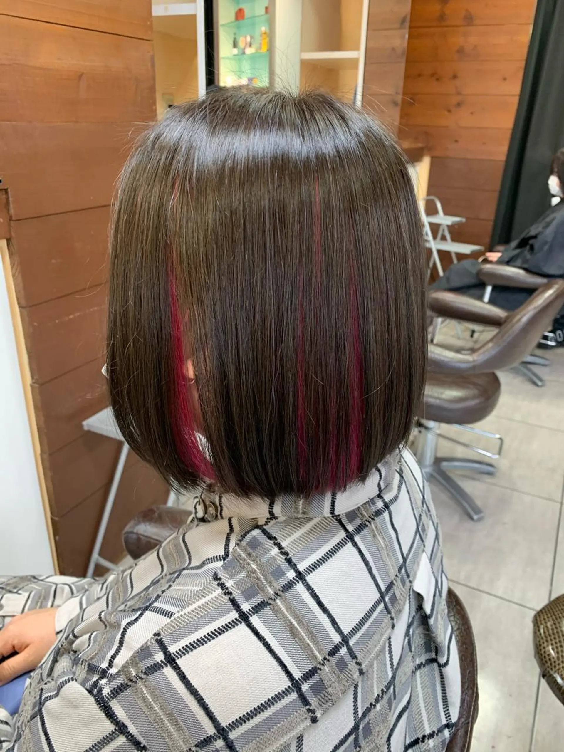 ミディアム カラー インナーカラー ボブ ヘアカラー 似合わせ/前髪カット /店長   村上直也のヘアスタイル