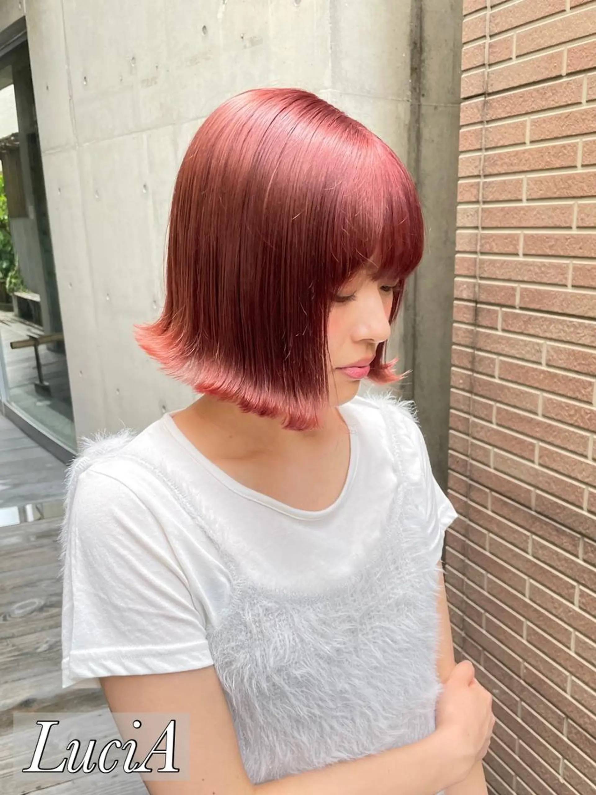 セミロング カラー ヘアアレンジ LuciA/エクステ カラーのヘアスタイル