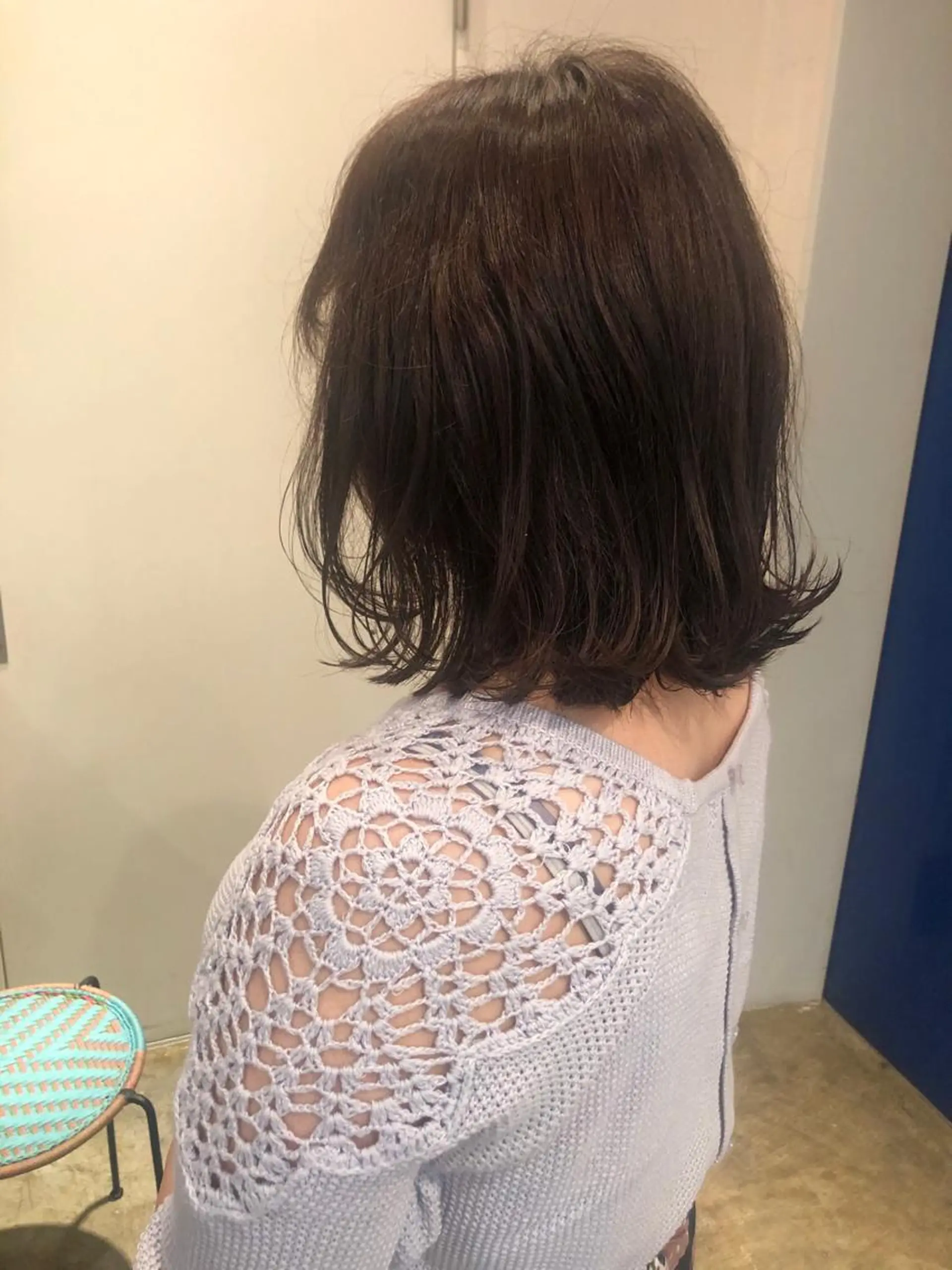 ミディアム カラー カット ヘアカラー トリートメント MIOベージュカラー 柔らかいカラーのヘアスタイル