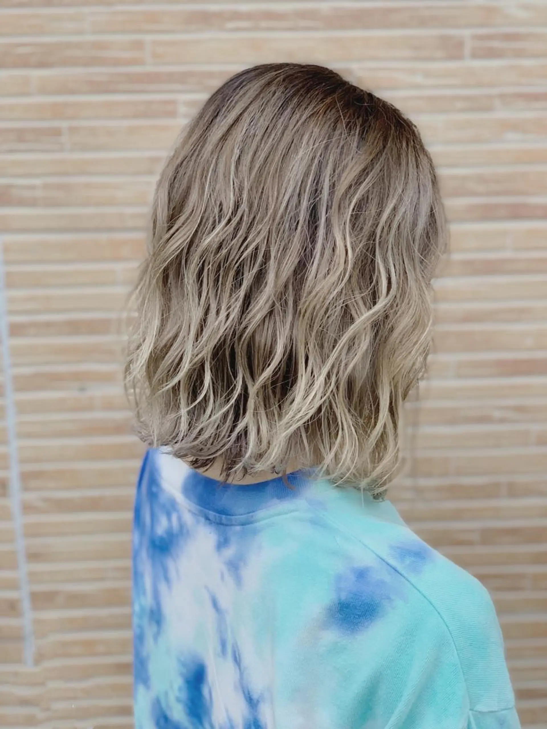 セミロング メンズスタイル バレイヤージュ　齋藤のヘアスタイル