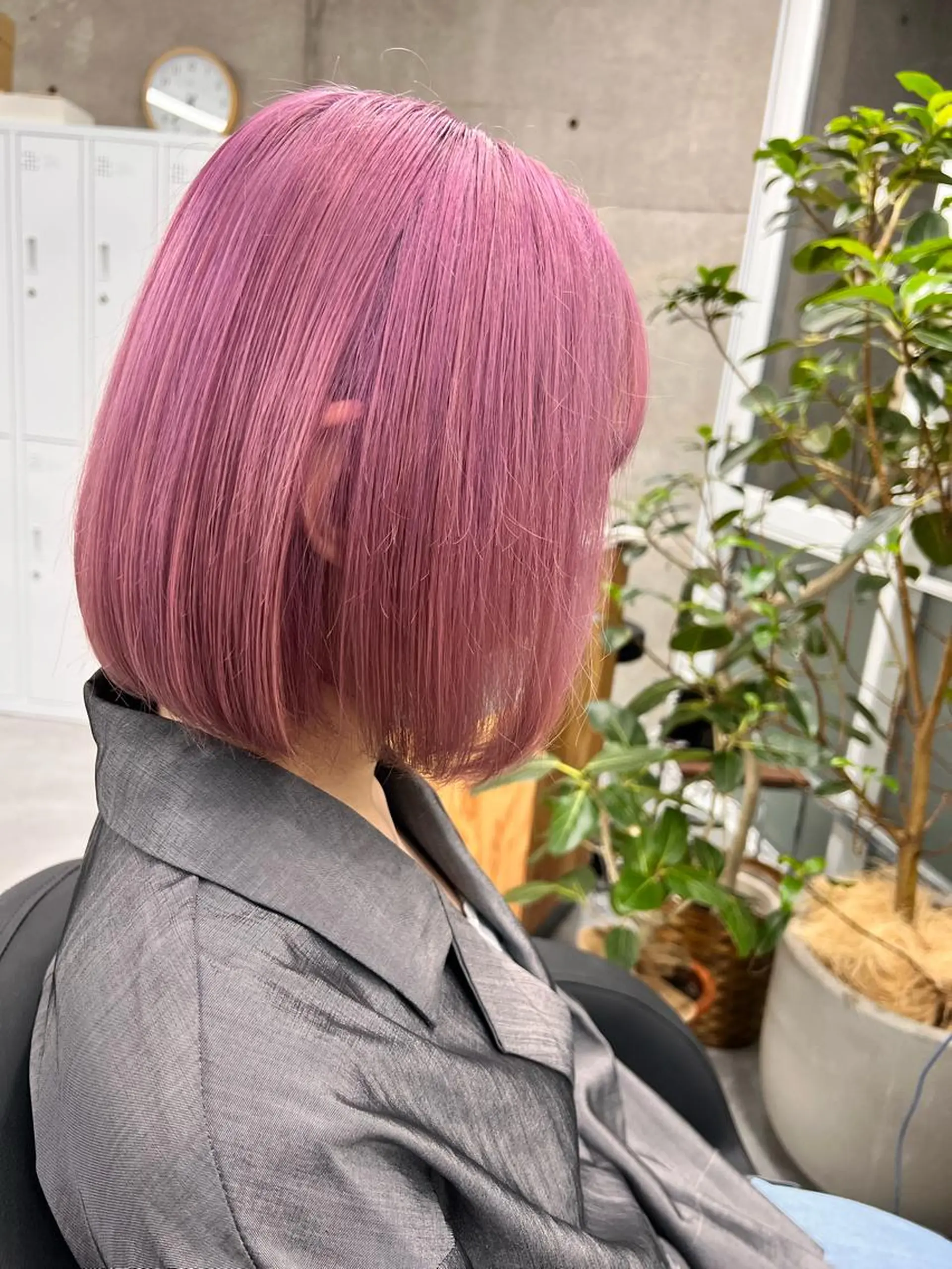ショート カラー ピンクカラー ピンクパープル パープルカラー 艶髪✨ブリーチ職人 井手正康のヘアスタイル