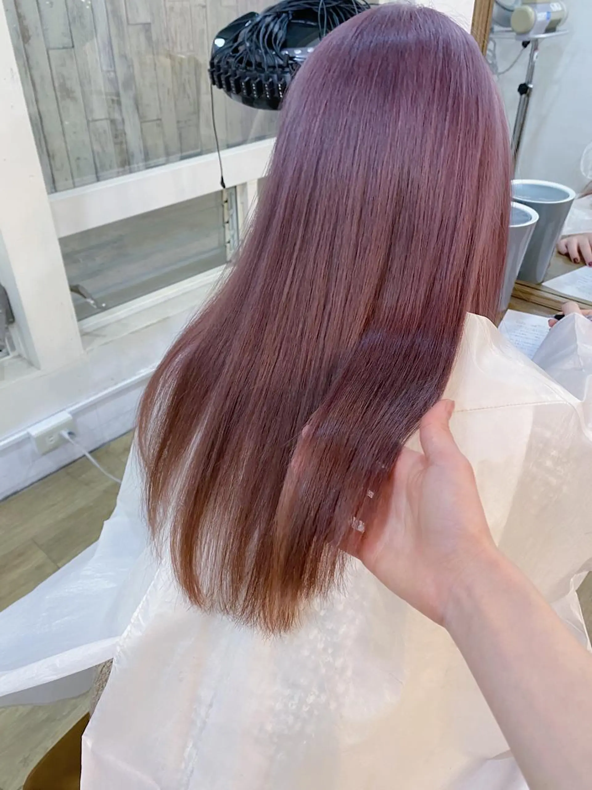 ロング カラー パーマ、髪質改善 菊地美月のヘアスタイル