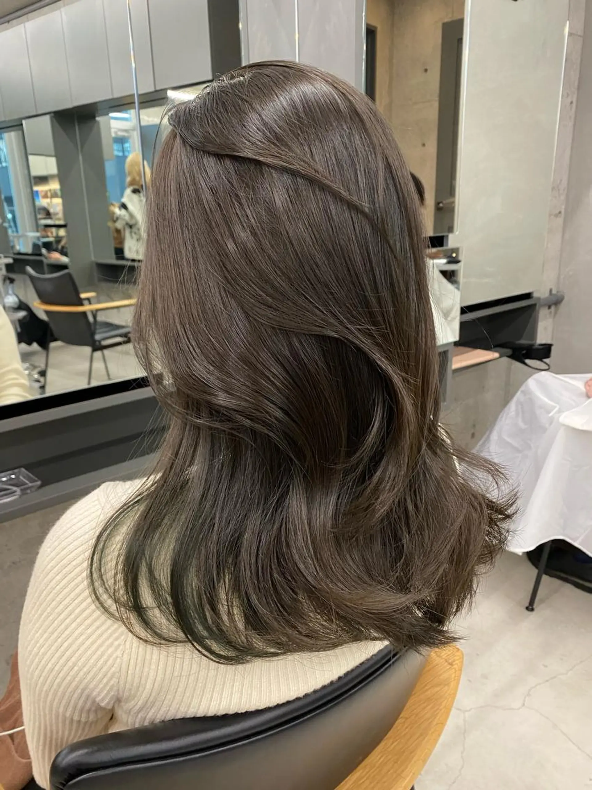 セミロング カット ヘアカラー レイヤー/柔色 カラー/SAkiのヘアスタイル