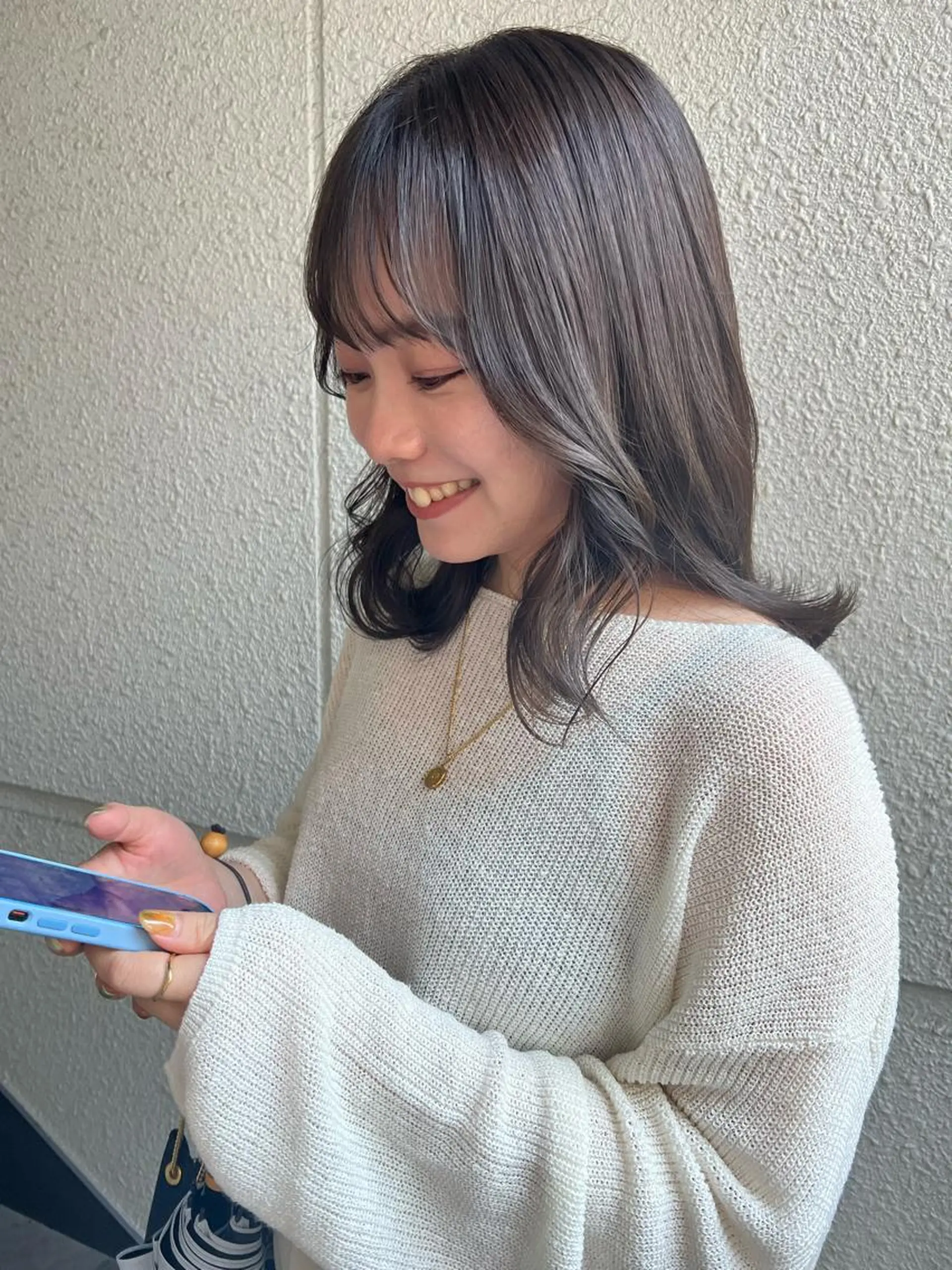 ミディアム カラー グレージュ カラーパティシエ facce🌼ikoのヘアスタイル