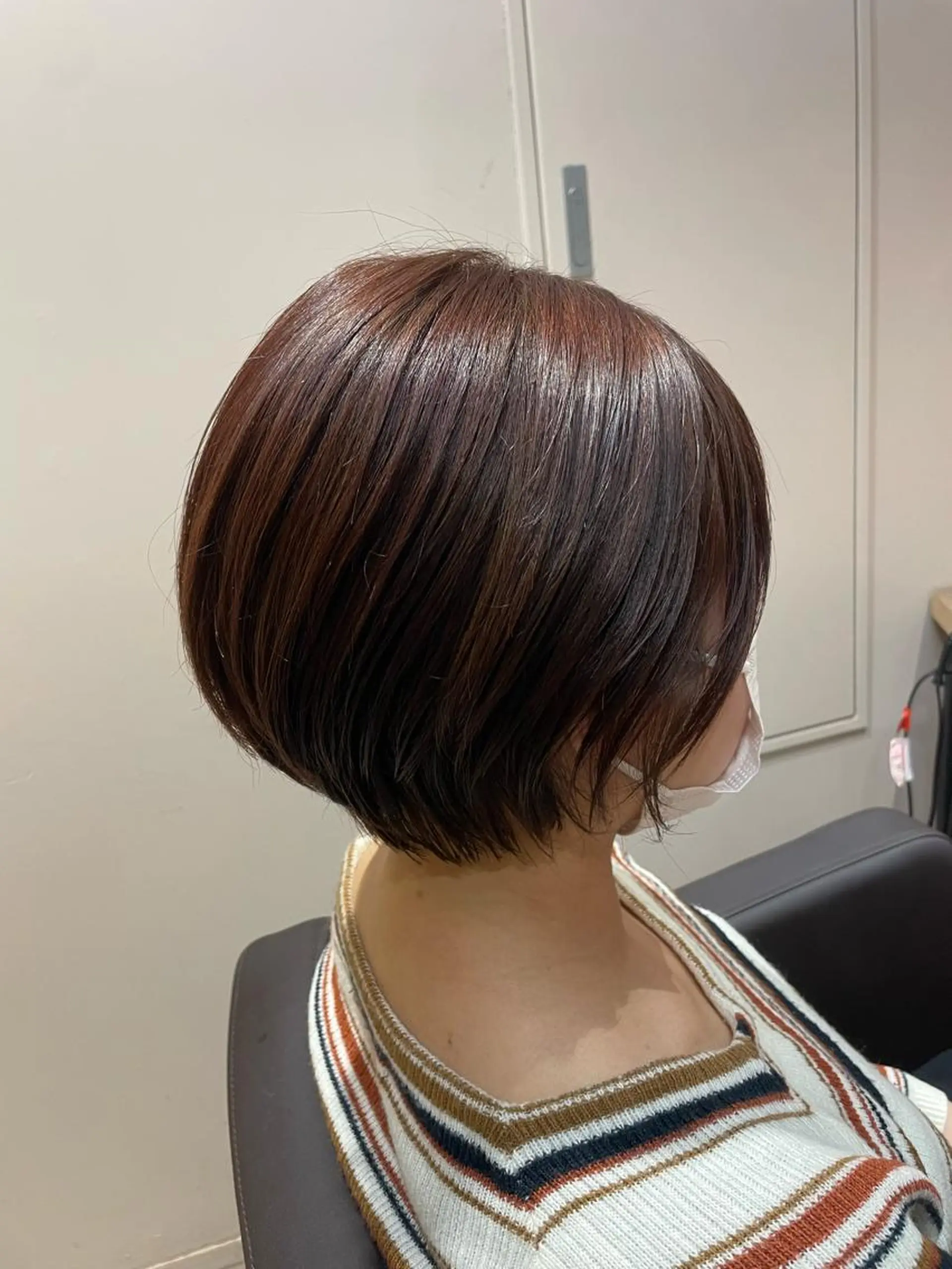 ショート カラー 丸みショート カシス ピンクカラー ショートヘア カット ヘアカラー トリートメント 💐パーソナルカラー /市橋加菜💐のヘアスタイル