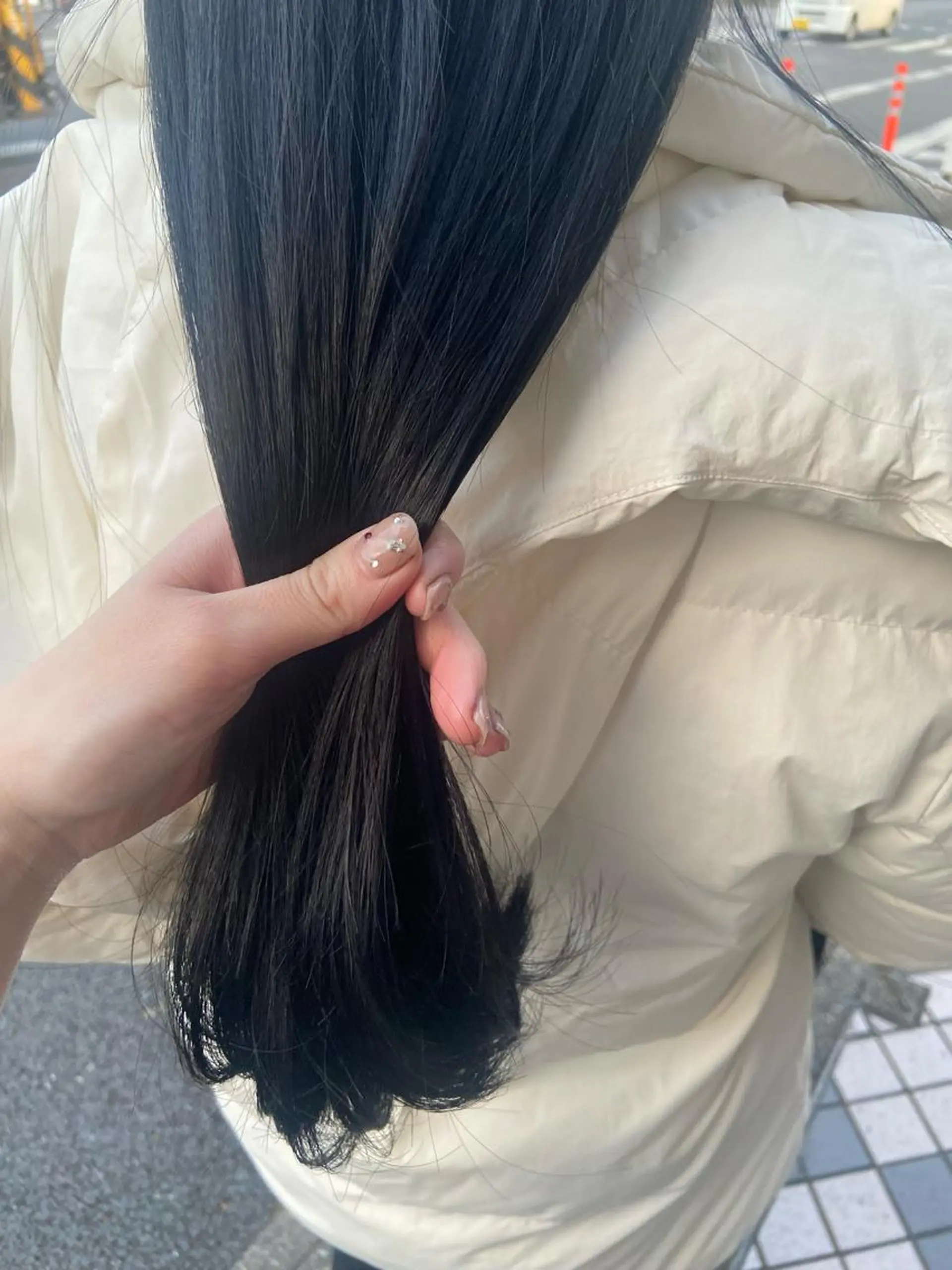 ロング カラー ヘアカラー ハラダ ヒナミのヘアスタイル