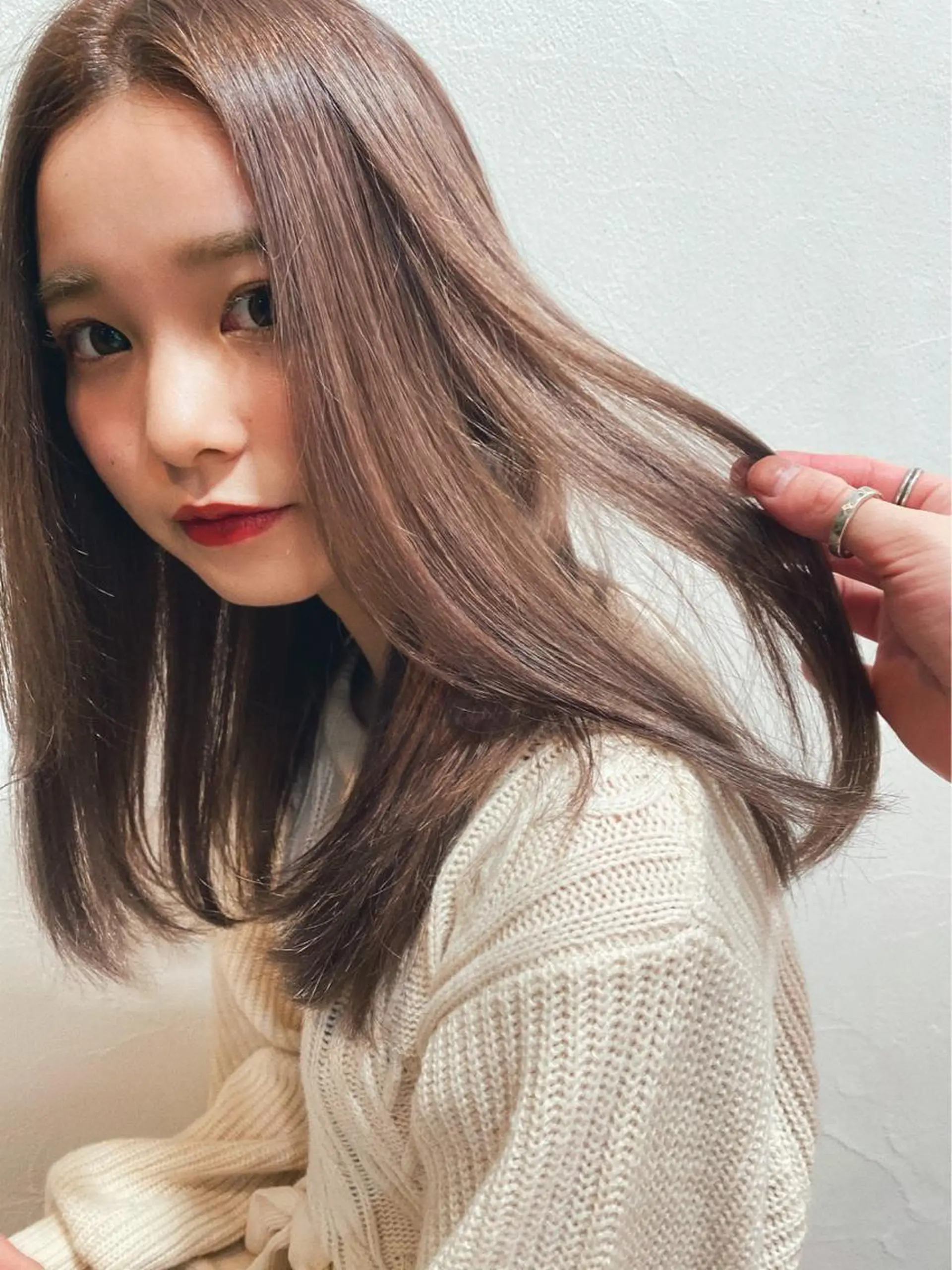 ミディアム カラー ベージュカラー ピンクカラー メンズカット特化柏駅 徒歩3分LOUのヘアスタイル