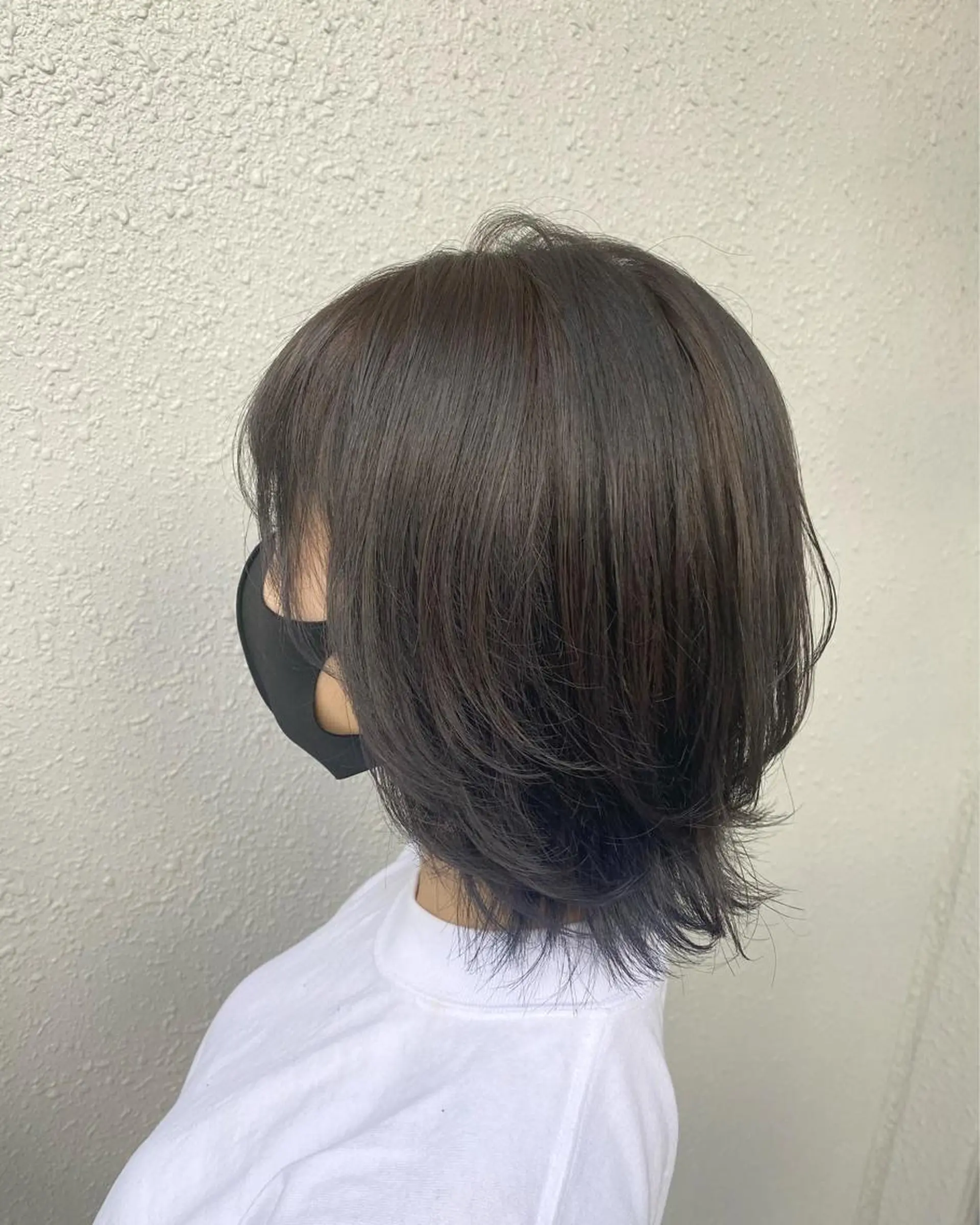 ミディアム カラー グレージュ レイヤーカット 後藤紗英/髪質改善 /オリーブベージュのヘアスタイル