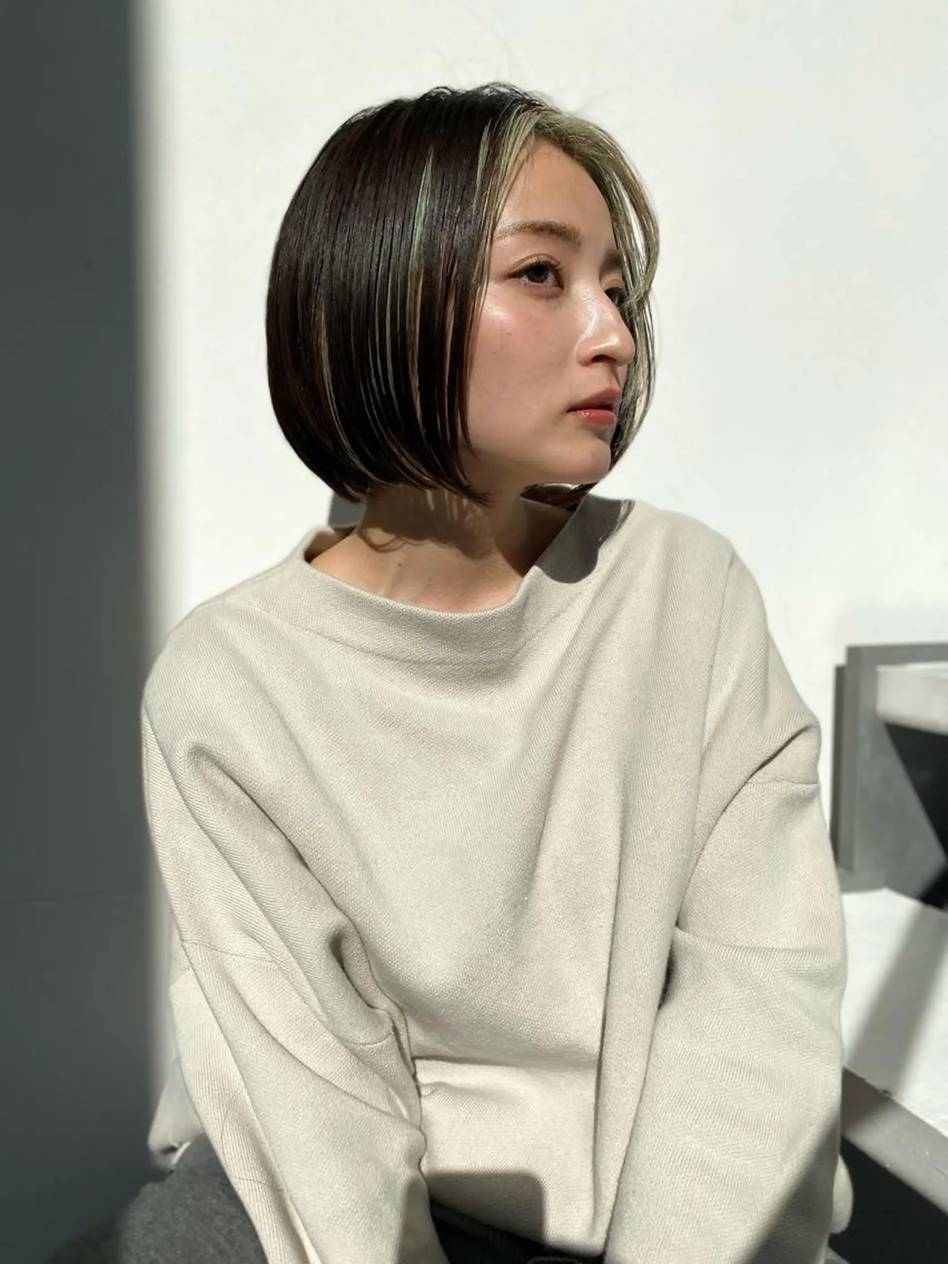 ショート ボブ ヘアカラー 似合わせボブ/ 大人ボブ🩵しおのヘアスタイル