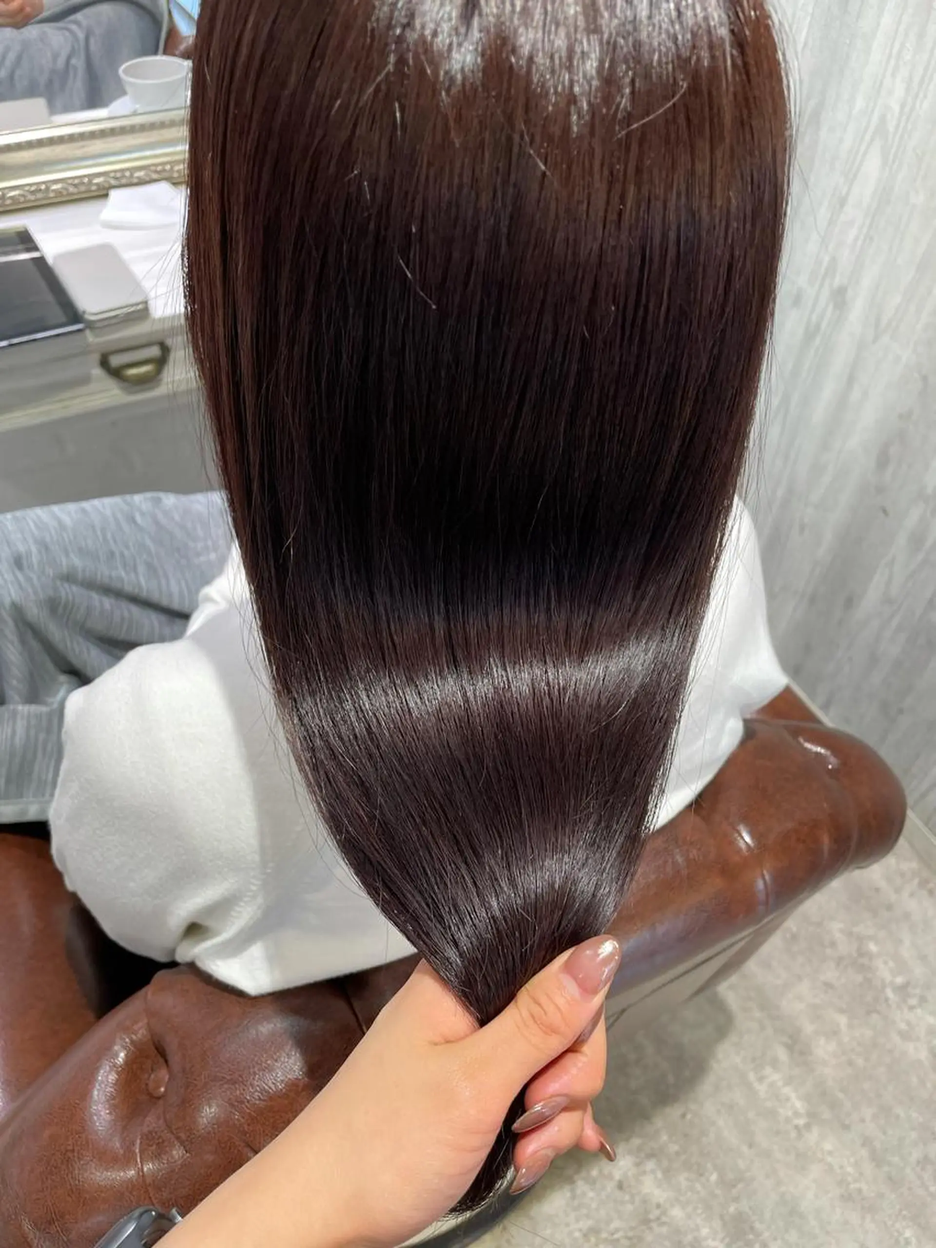 セミロング カラー ブラウンカラー ピンクカラー ピンクブラウン 透明感カラー💎 AYAのヘアスタイル