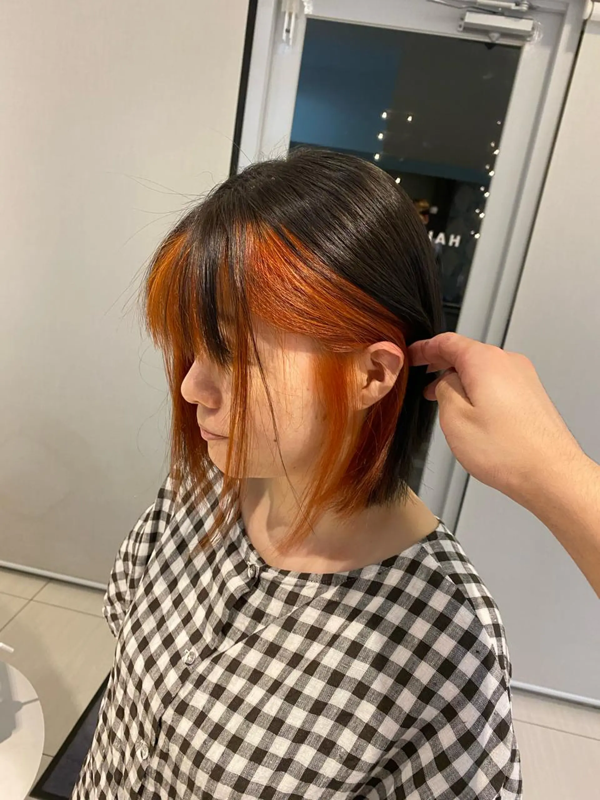 ミディアム カラー オレンジ 土井 祐之介のヘアスタイル