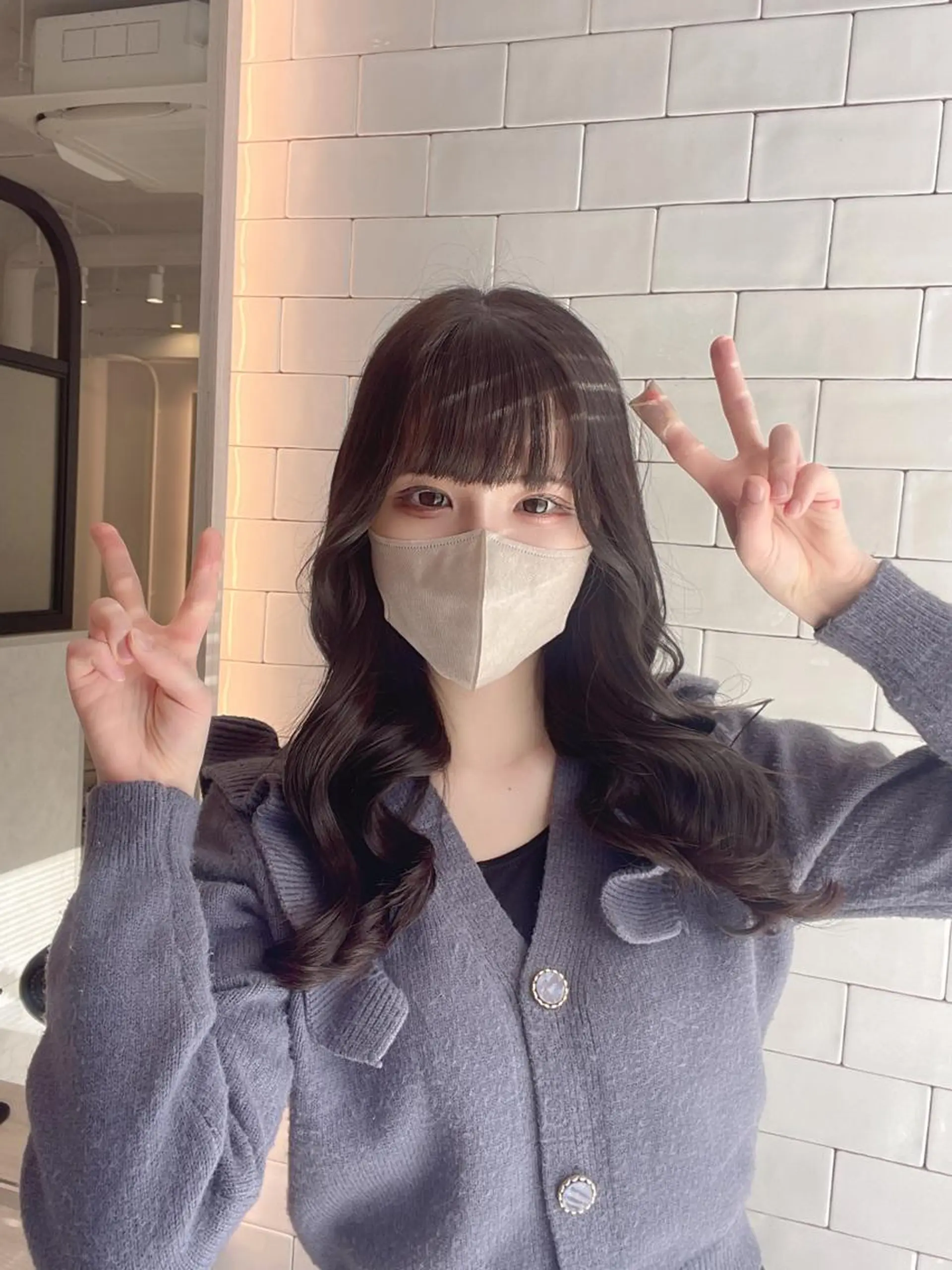 ロング カラー ヘアカラー トリートメント emi/髪質改善/ 韓国風/艶カラーのヘアスタイル